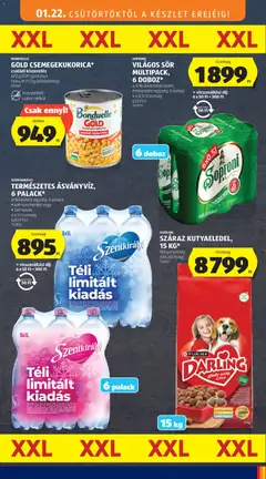 VILÁGOS SÖR MULTIPACK, 6 DOBOZ*, 4,5% alkoholtartalom, értékesítési egység: 6 doboz 6 x 0,5 l/csomag - amely érvényes a következő dátumtól: 22.01.2026 | Oldal: 17