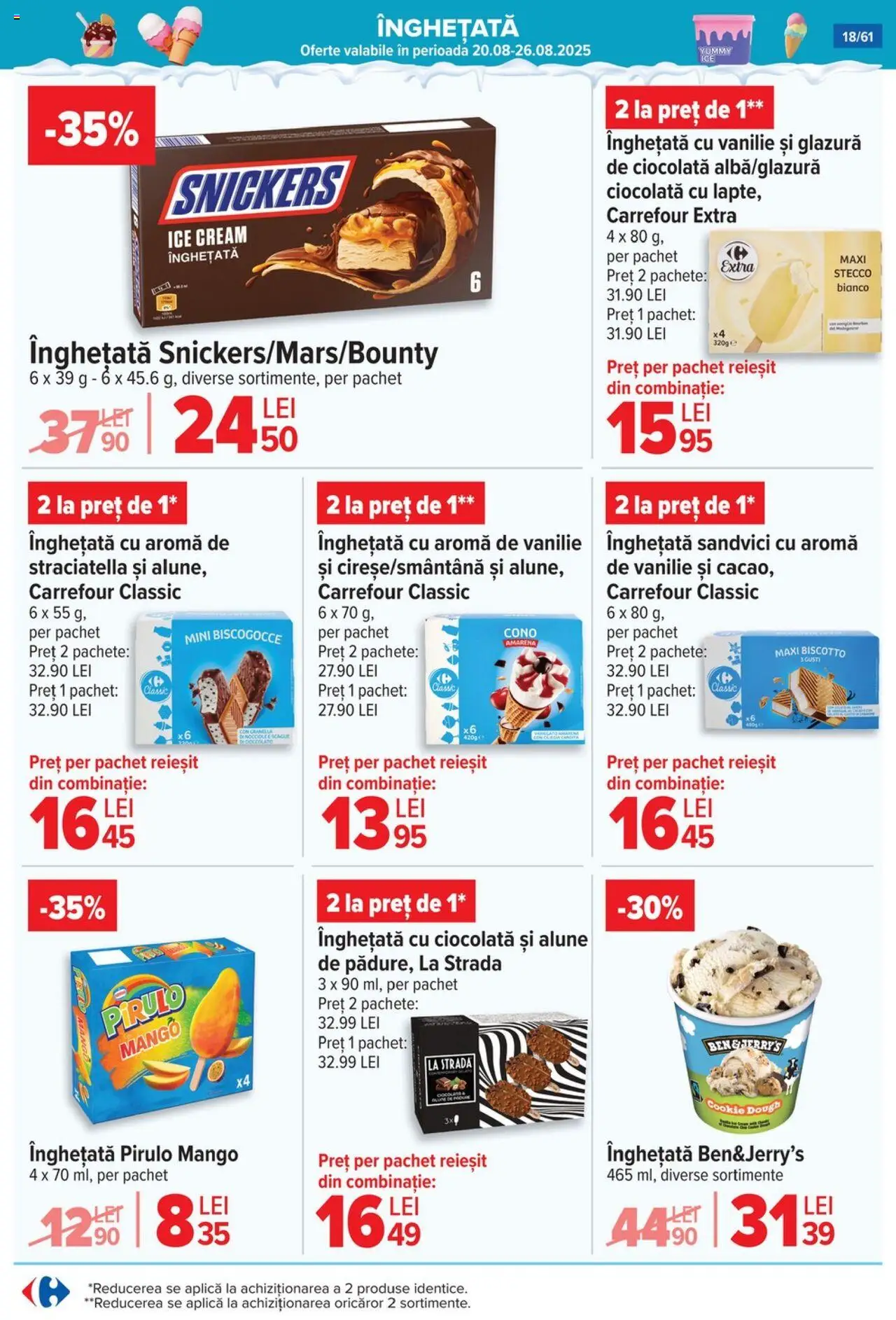 Catalog Carrefour – valabil de la 20.08.2025 | Pagină: 19 | Produse: Alune, Ciocolată, Înghețată, Mango