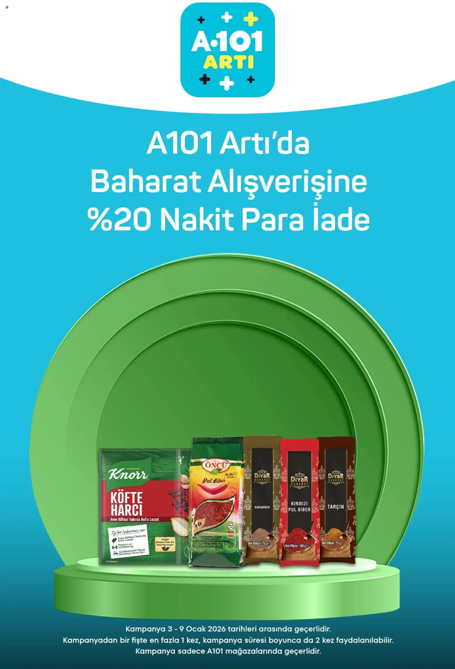 A101 Arti - 03.01.2026 tarihinden itibaren geçerlidir | Sayfa: 5 | Ürünler: Karabiber, Baharat, Biber, Ocak
