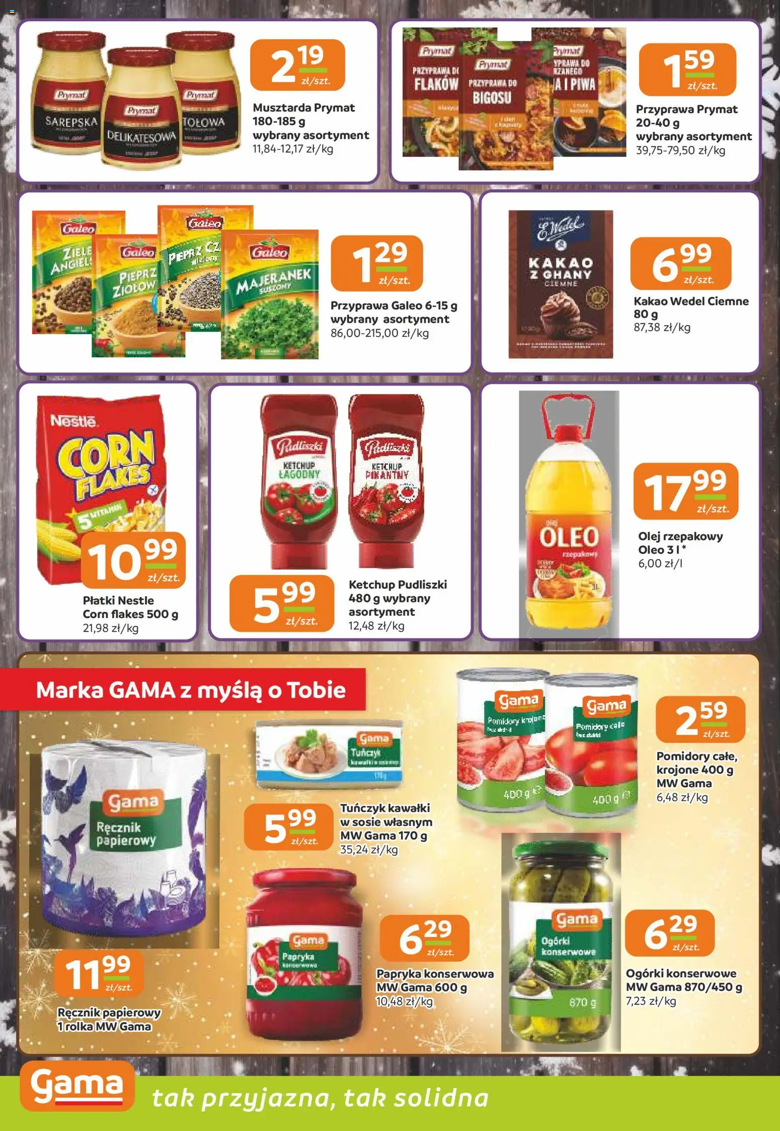Gama Gazetka od 18.12.2025 | Strona: 8 | Produkty: Olej rzepakowy, Papryka, Musztarda, Pieprz