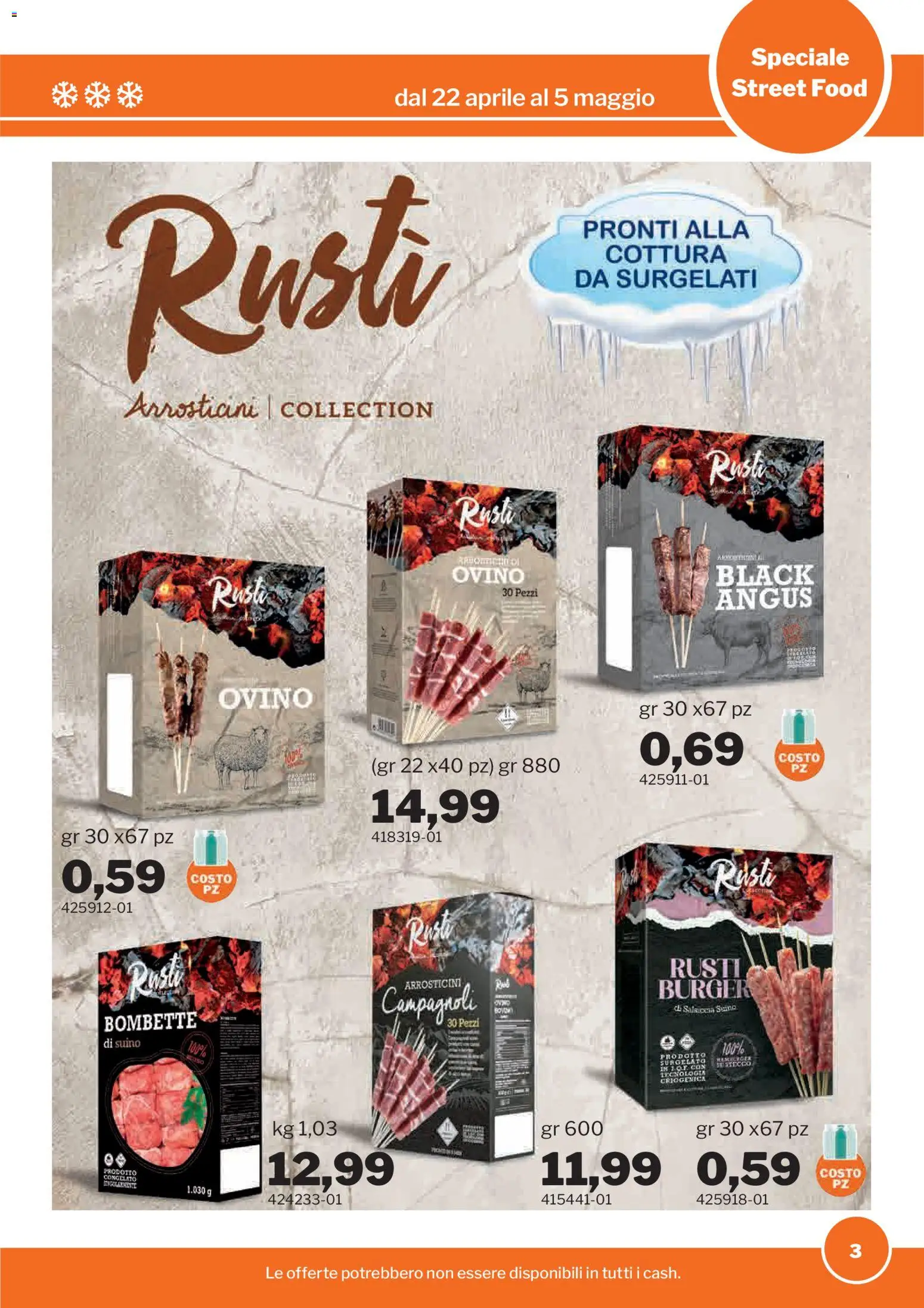 Volantino Sogegross del 22.04.2026 | Pagina: 3 | Prodotti: Suino, Salsiccia, Arrosticini, Ovino