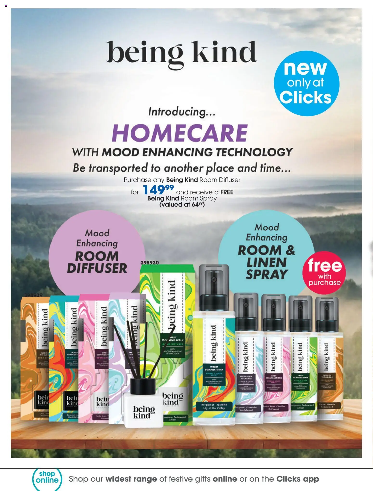 New Clicks catalogue – valid from 28.10.2025 | Page: 62 | Products: Room spray, Diffuser
