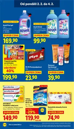 Náhled letáku Tablety do myčky All-in-one, 60 x 17 g, 1 kg = 117,55 Kč od 02.02.2026 | Strana: 26 | Produkty: Zubní pasta, Tablety do myčky, Prací gel, Ubrousky