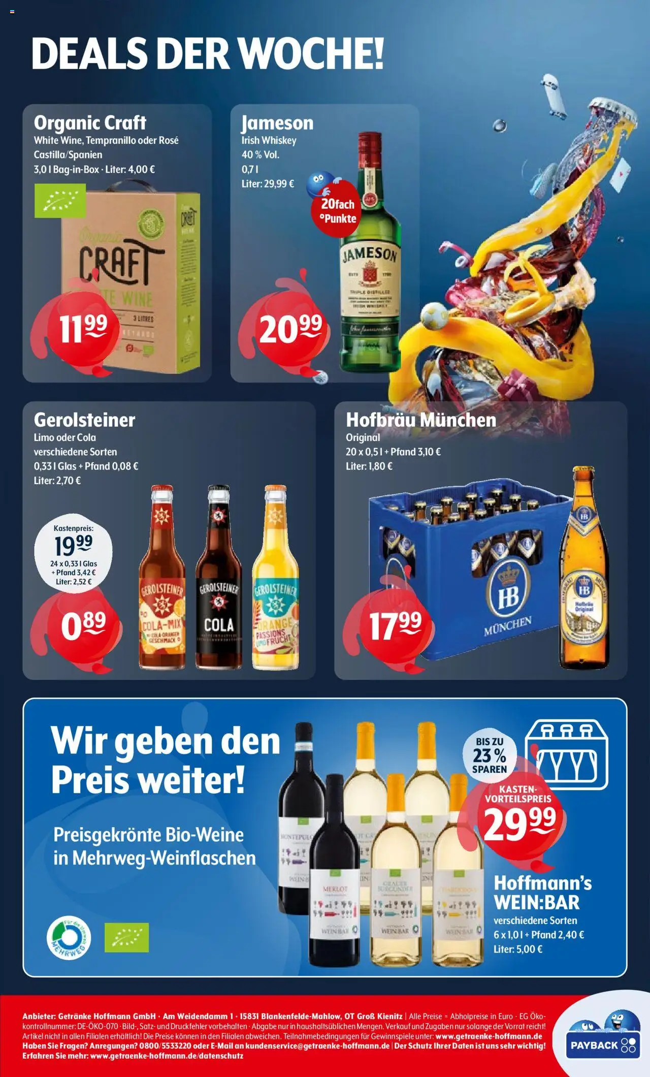 Getränke Hoffmann Prospekt - gültig ab dem 21.07.2025 | Seite: 8 | Produkte: Cola, Merlot, Wein, Gerolsteiner
