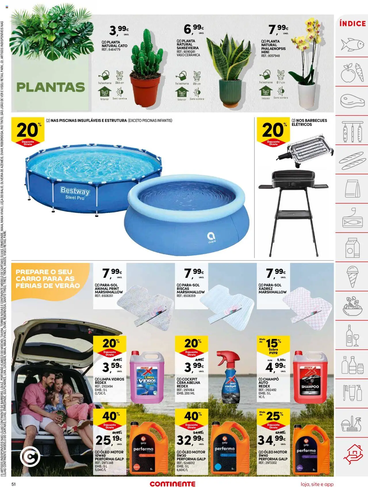 Continente folheto │ válido de 05.08.2025 | Página: 51 | Produtos: Cera, Limpa vidros, Óleo, Vaso