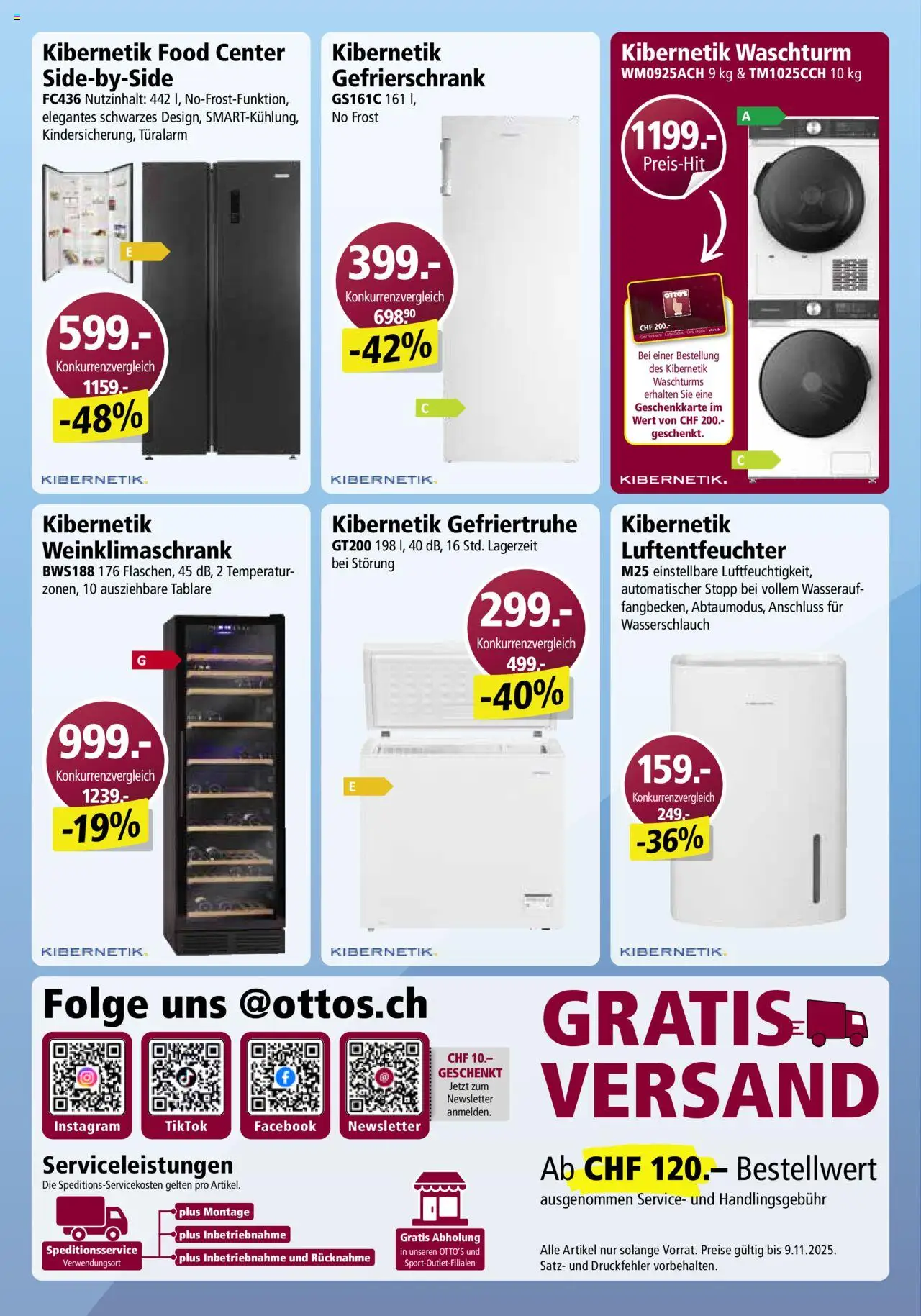 Otto's Aktionen Online – gültig ab 11.10.2025 | Seite: 2 | Produkte: Gefriertruhe, Gefrierschrank