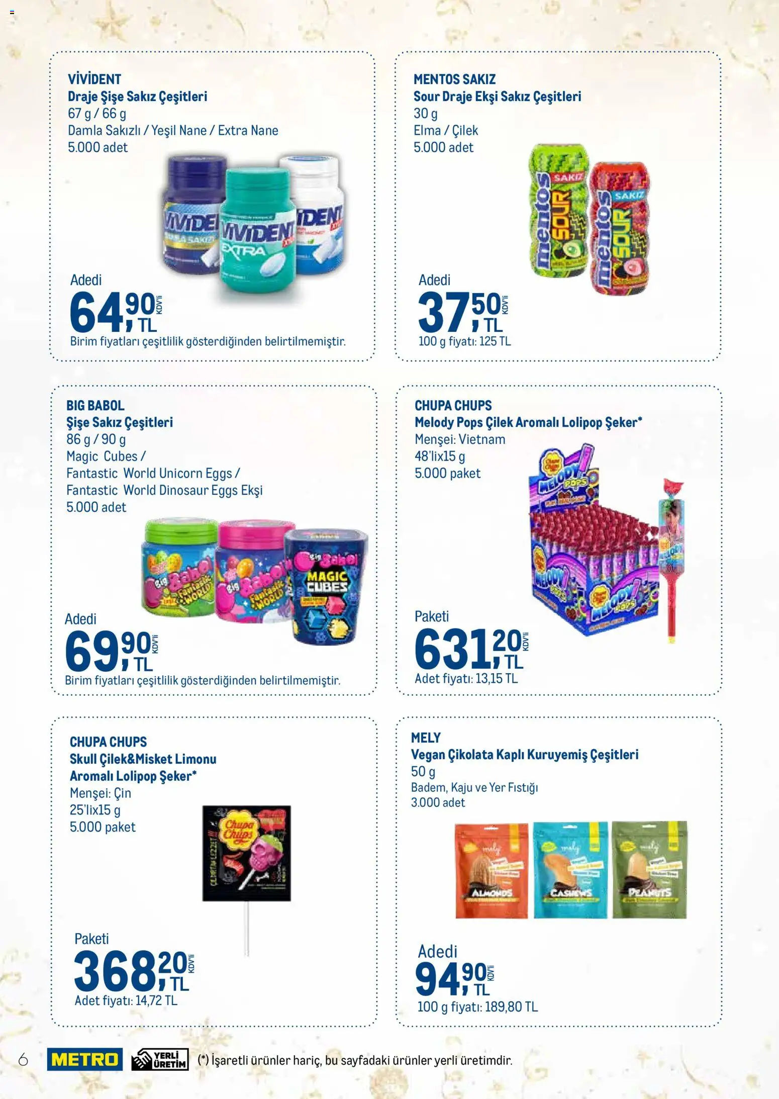Metro - Yılbaşı Şekerleme Kataloğu - 15.12.2025 tarihinden itibaren geçerlidir | Sayfa: 6 | Ürünler: Çikolata, Cin, Çilek, Nane