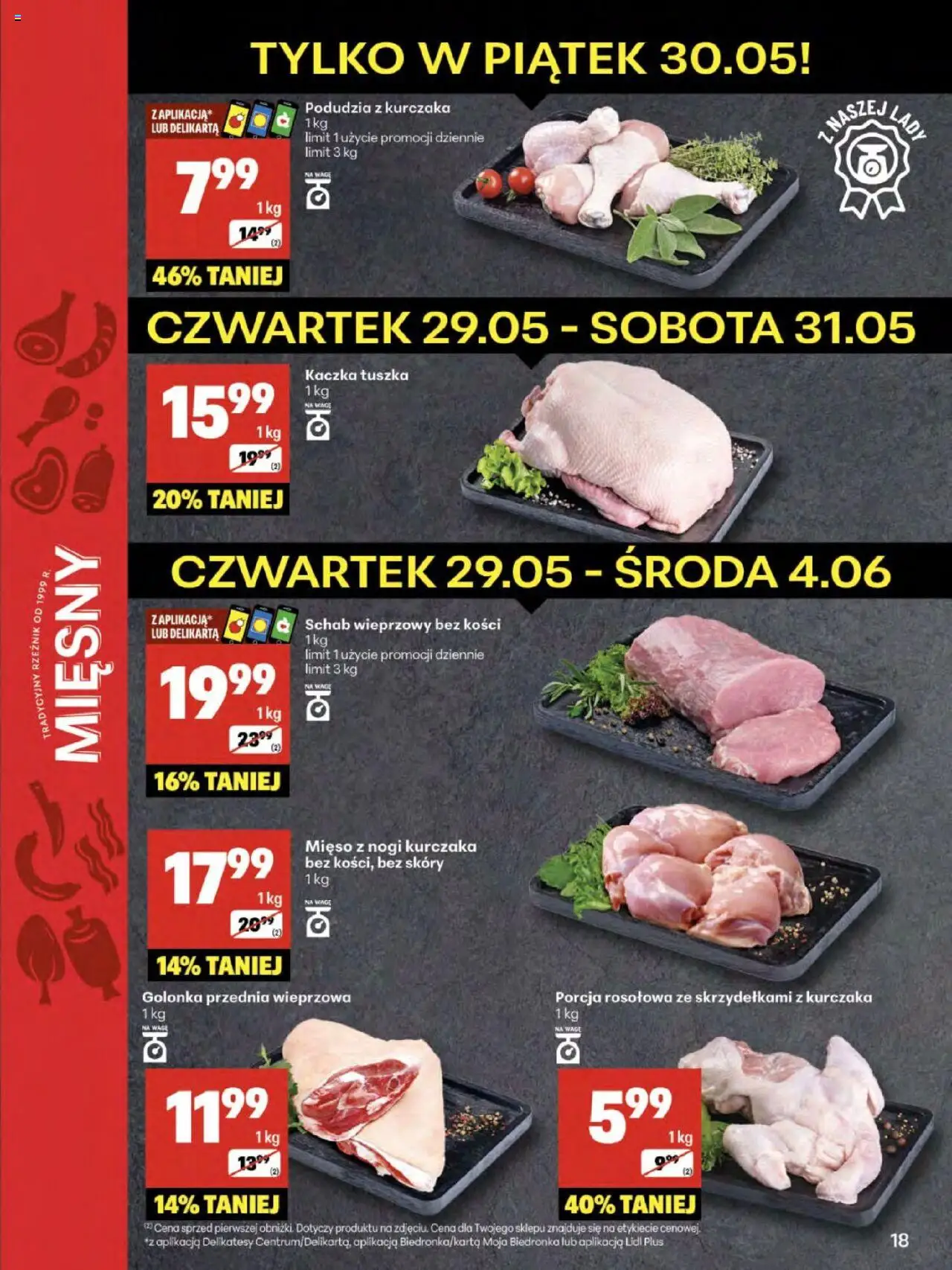 Delikatesy Centrum Gazetka od 29.05.2025 | Strona: 18 | Produkty: Schab, Schab wieprzowy, Schab wieprzowy bez kości, Delikatesy