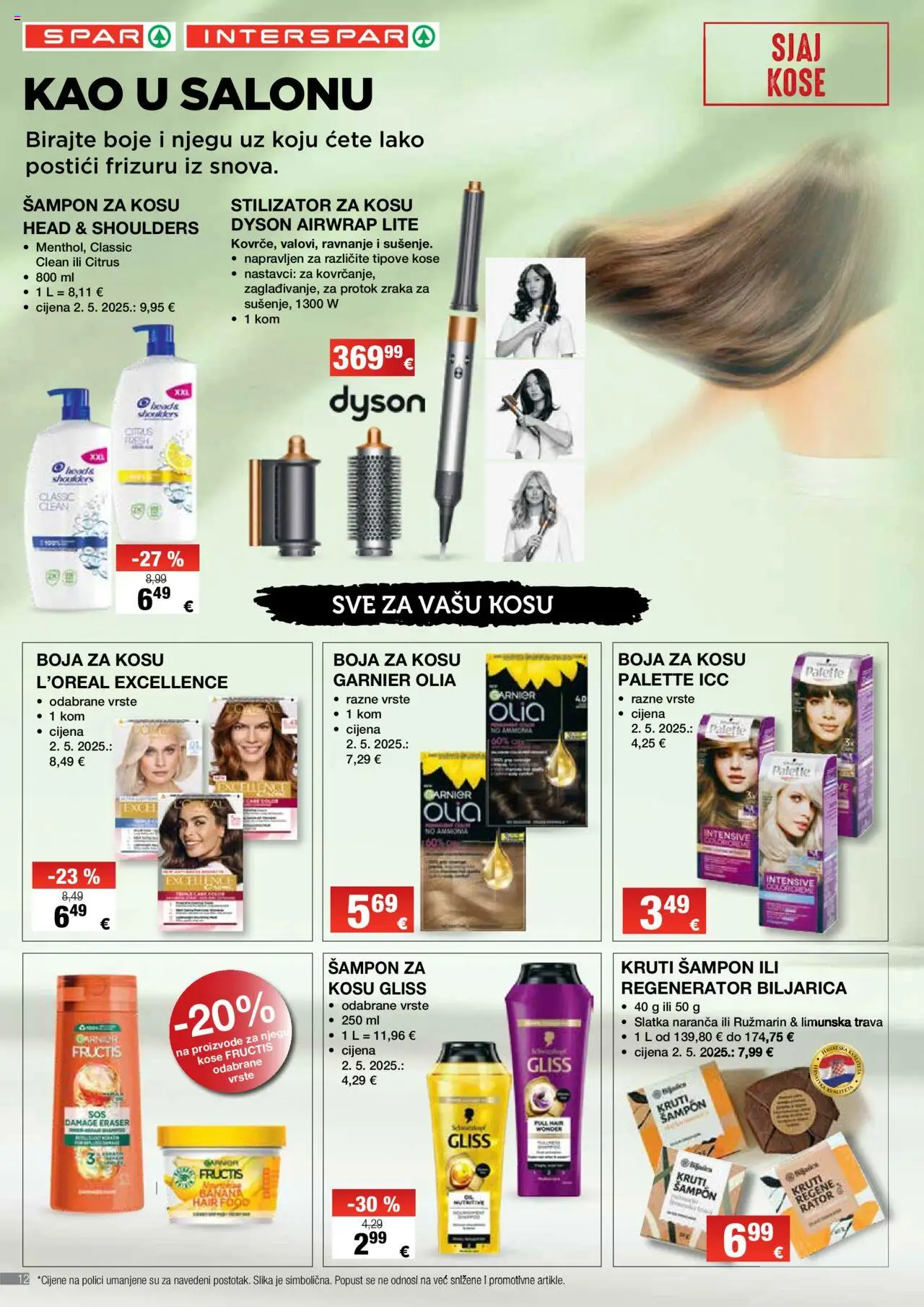 Spar katalog | vrijedi od 23.10.2025 | Stranica: 12 | Proizvodi: Šampon, Regenerator, Boja za kosu, Garnier
