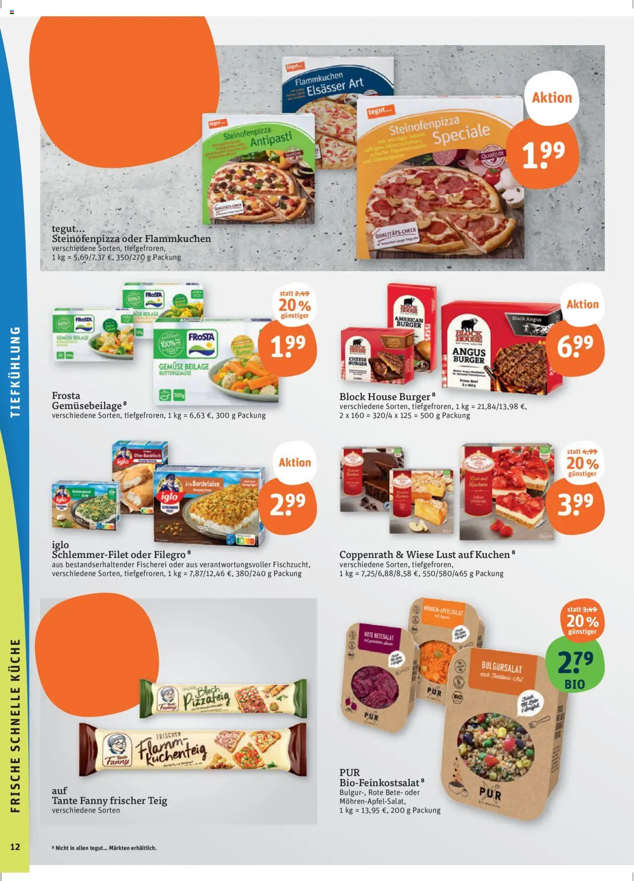 Tegut Prospekt - gültig ab dem 21.08.2025 | Seite: 14 | Produkte: Iglo, Küche, Frosta, Kuchen