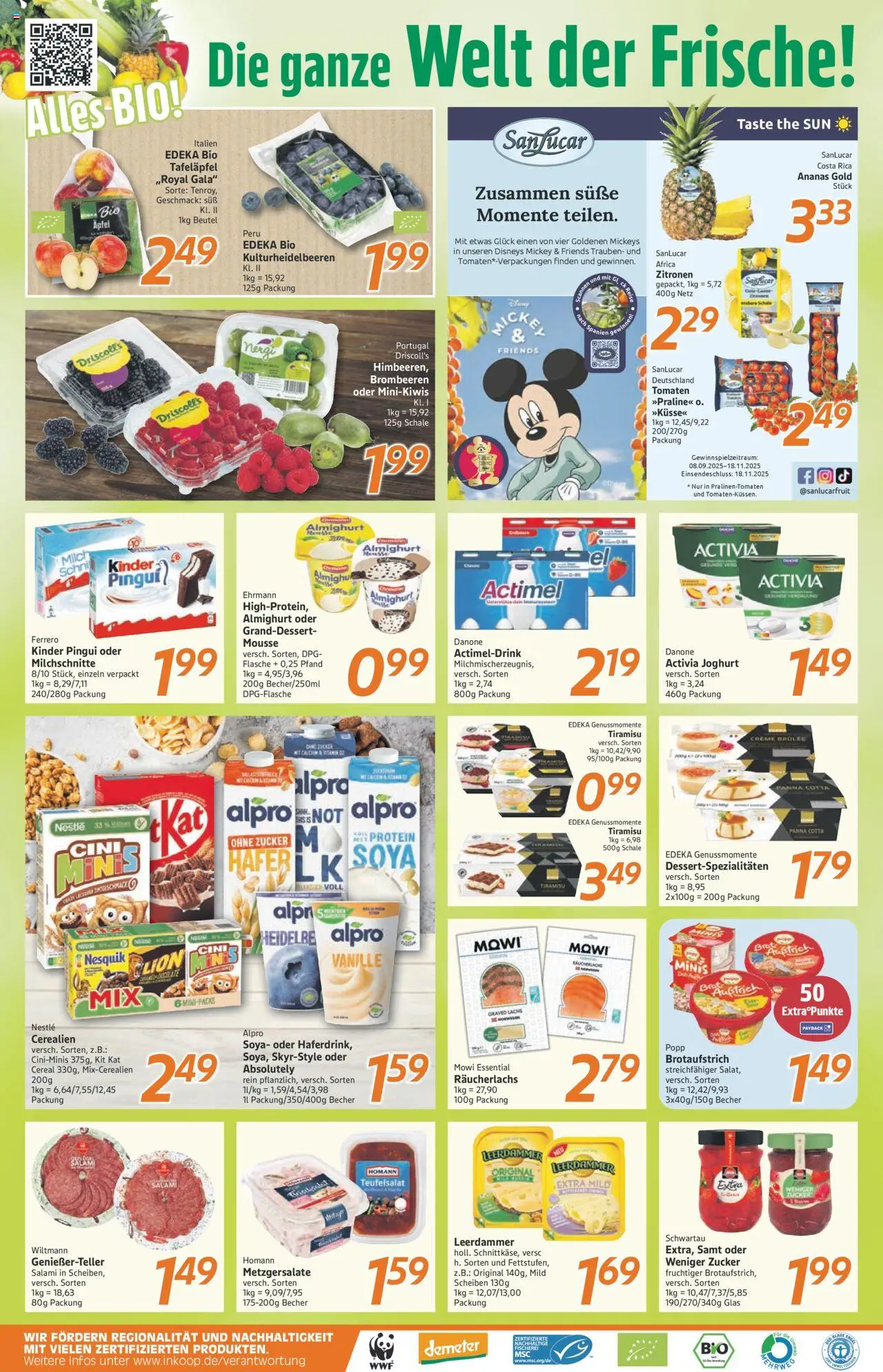 Inkoop Prospekt 	 – gültig ab 15.09.2025 | Seite: 2 | Produkte: Creme, Creme brulee, Räucherlachs, Zitronen