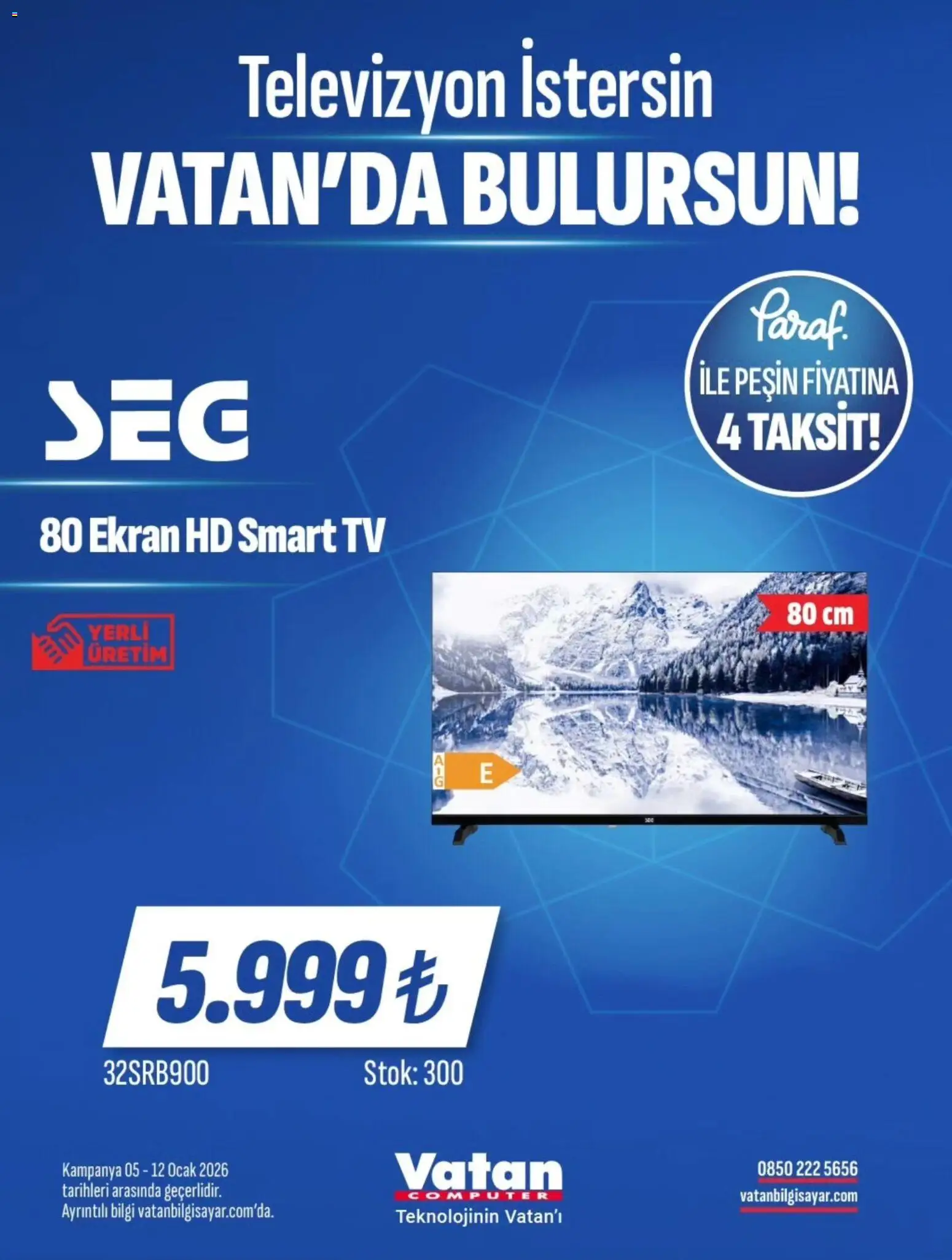 Vatan Bilgisayar İndirim - 05.01.2026 tarihinden itibaren geçerlidir | Sayfa: 5 | Ürünler: TV, Televizyon, Ocak