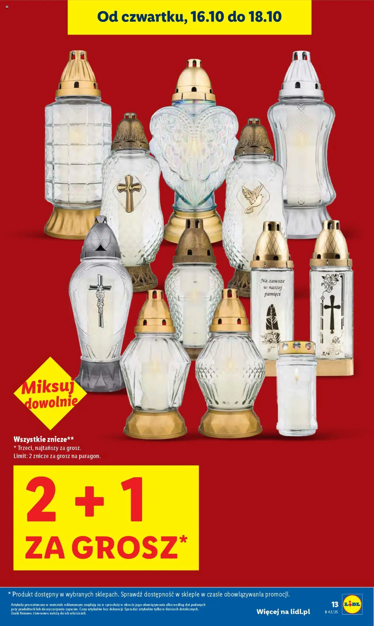 Lidl Gazetka od 16.10.2025 | Strona: 13 | Produkty: Znicze