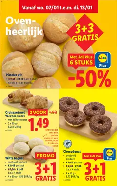 Lidl Folder week 2 - Voorbeeld van een folder van Lidl, geldig van 07.01.2026 | Pagina: 21 | Producten: Worst, Oven, Broodje