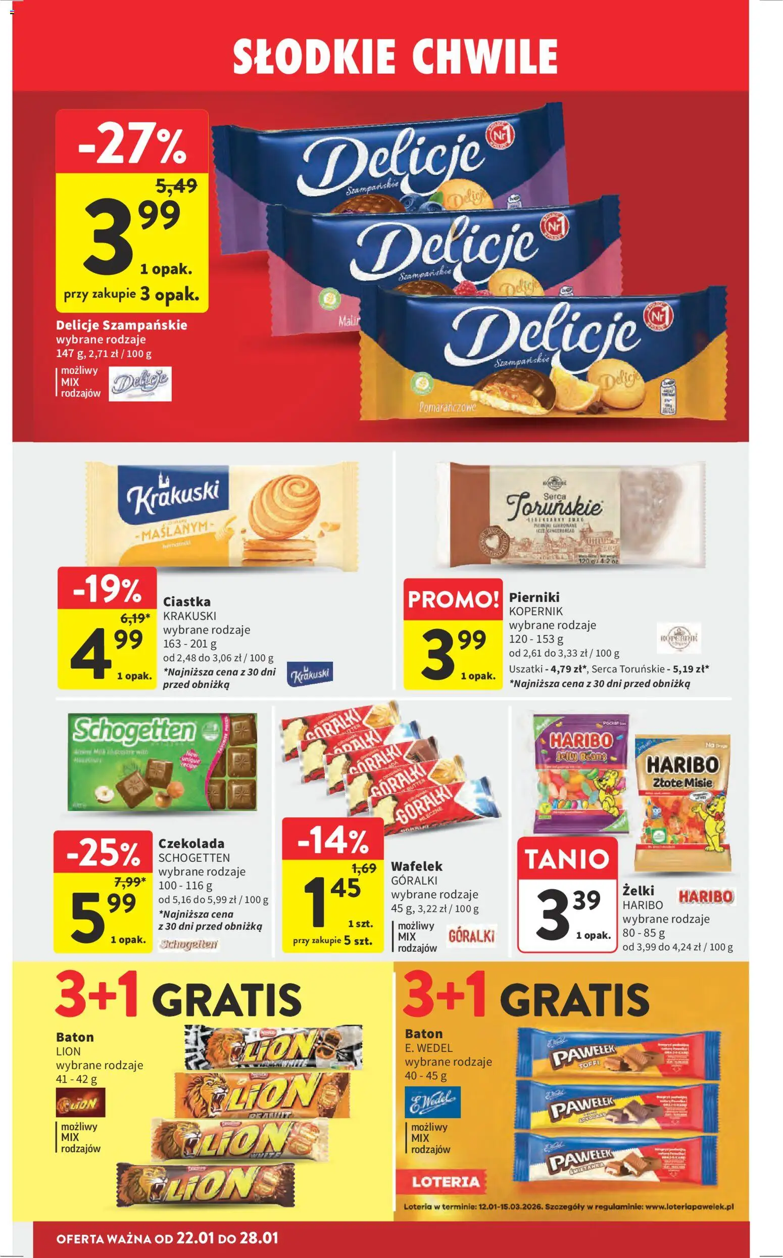 Intermarche Gazetka od 22.01.2026 | Strona: 30 | Produkty: Pierniki, Baton, Żelki, Czekolada