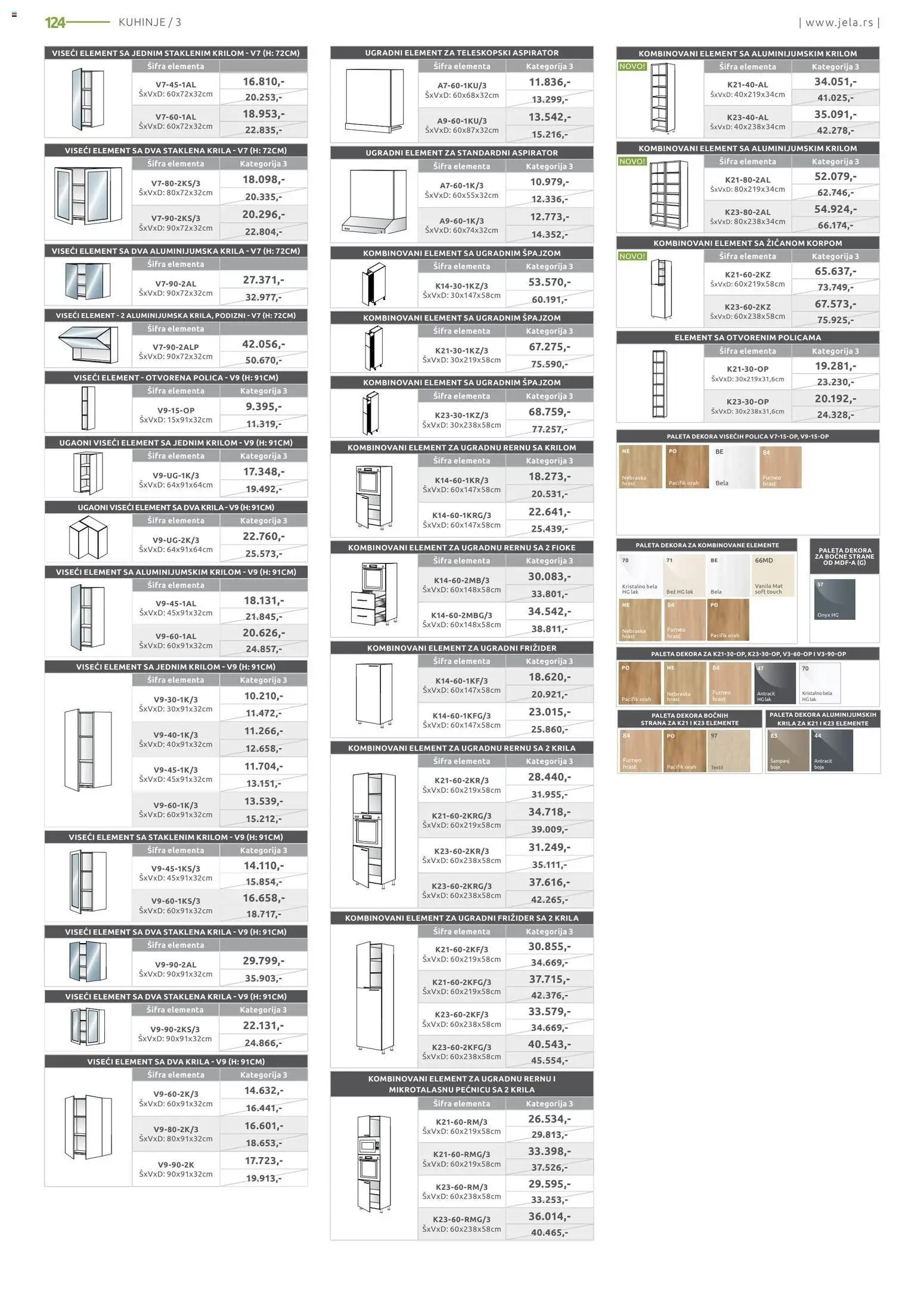 Jela katalog - važi od 06.04.2026 | Strana: 124 | Proizvode: Polica, Orah, Frižider, Aspirator
