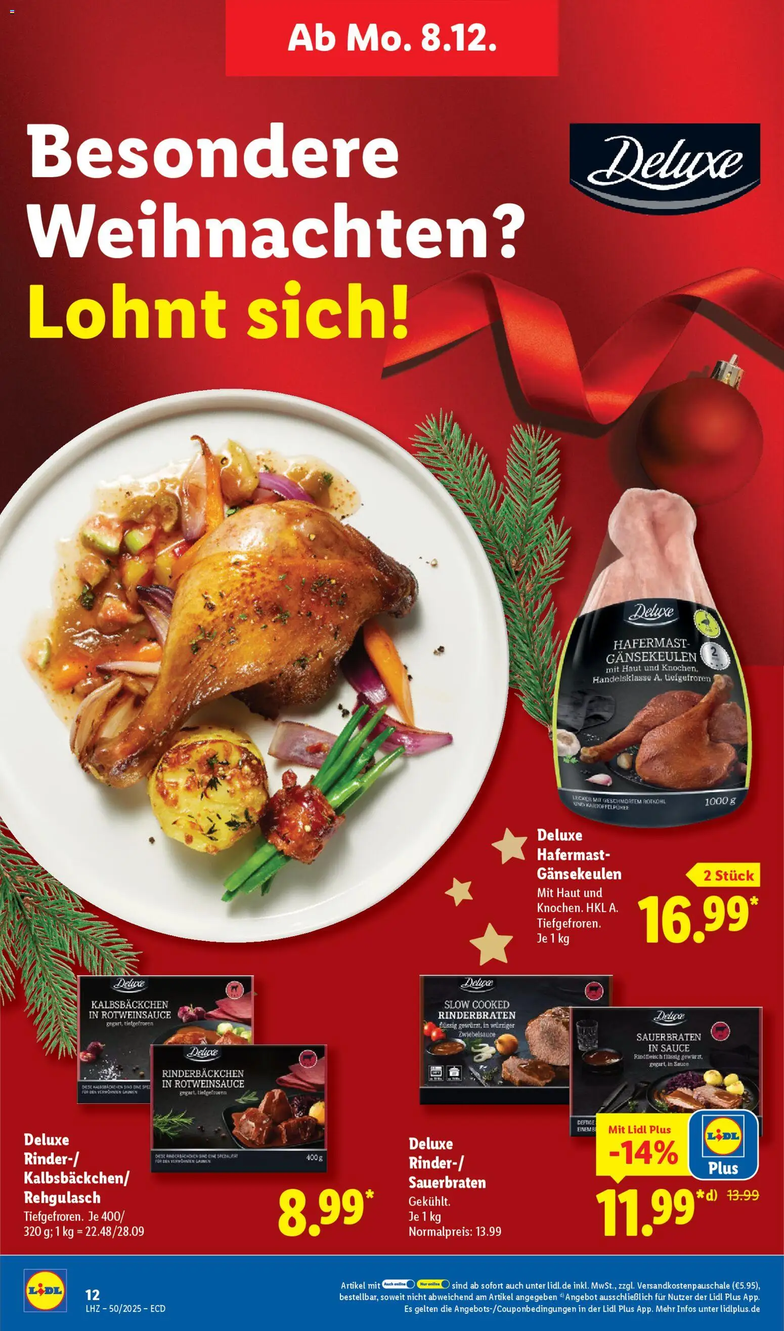 Lidl - Prospekt – gültig ab 08.12.2025 | Seite: 22 | Produkte: Rinderbraten, Rotkohl