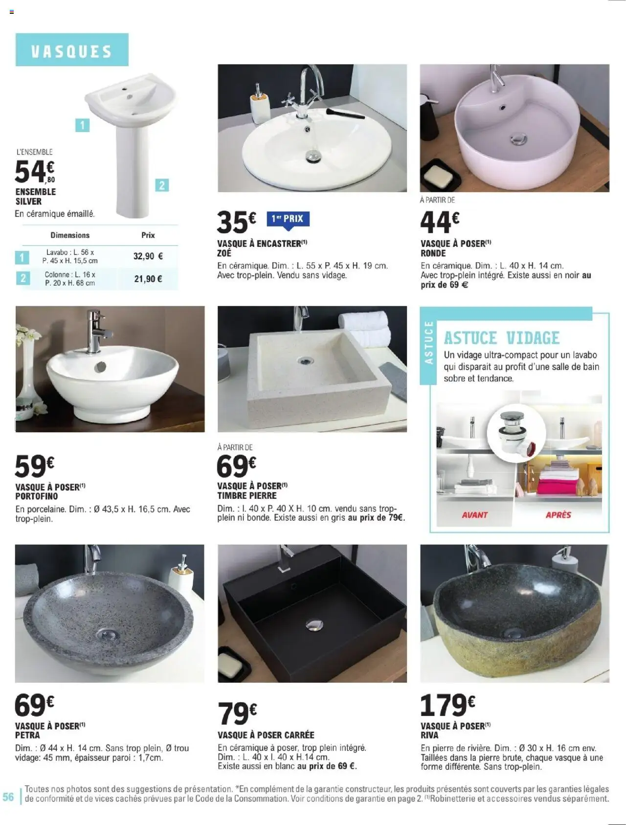  | Page: 56 | Produits: Lavabo