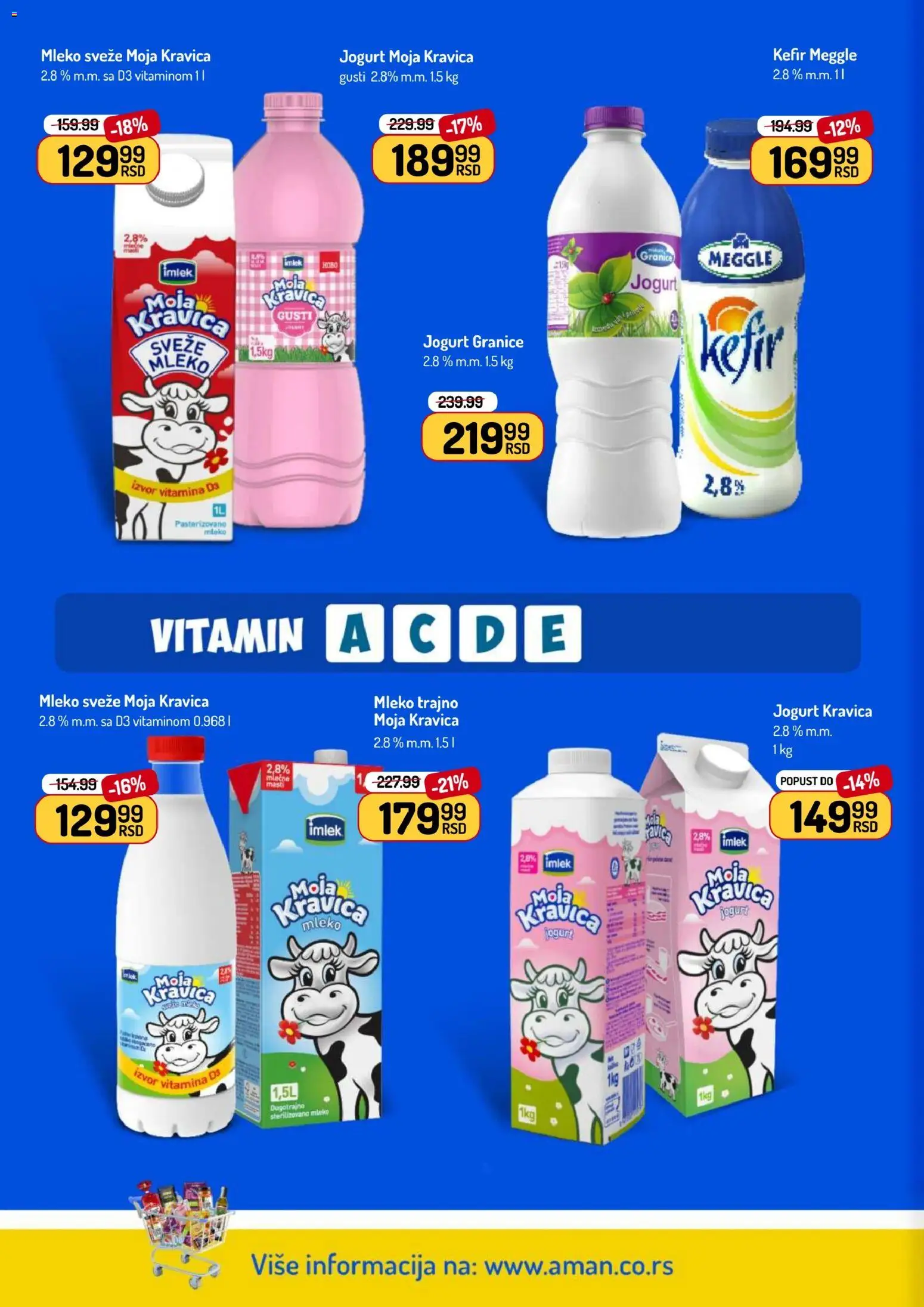 Aman katalog - važi od 16.02.2026 | Strana: 10 | Proizvode: Mast, Moja kravica, Mleko, Jogurt