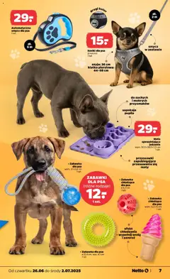 Netto gazetka - Non Food od 26.06.2025 | Strona: 7 | Produkty: Szelki dla psa, Zabawka dla psa, Smycz dla psa, Woda