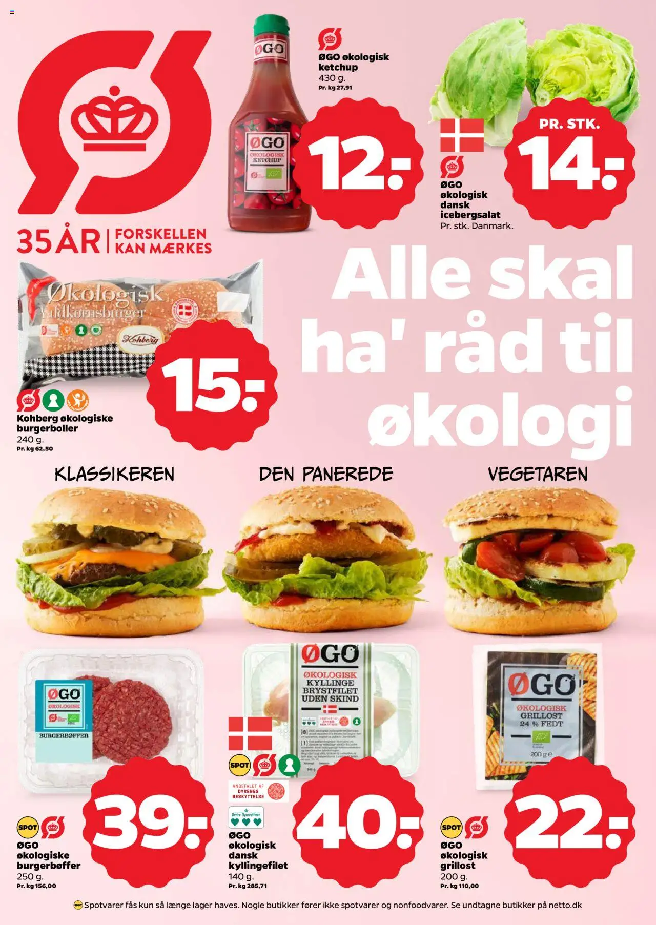 Netto tilbudsavis – gyldig fra 27.09.2025 | Side: 16 | Produkter: Ketchup, Burgerboller, Grill, Icebergsalat