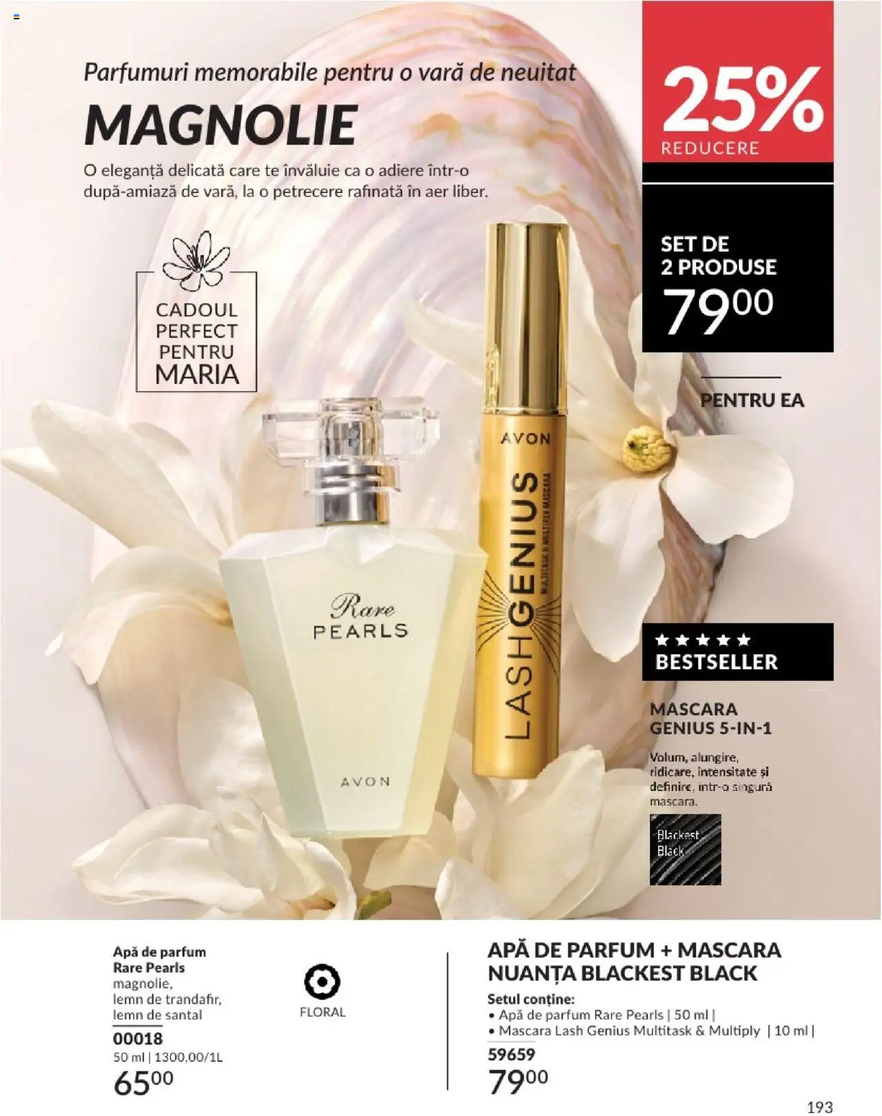 Catalog Avon - 08 2025 – valabil de la 01.08.2025 | Pagină: 193 | Produse: Apă de parfum, Parfum, Mascara, Apă