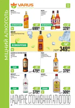 VARUS акції дійснийкції з 08.01.2026 | Сторінка: 40 | Товари: Джин, Pneus, Напій, Вермут