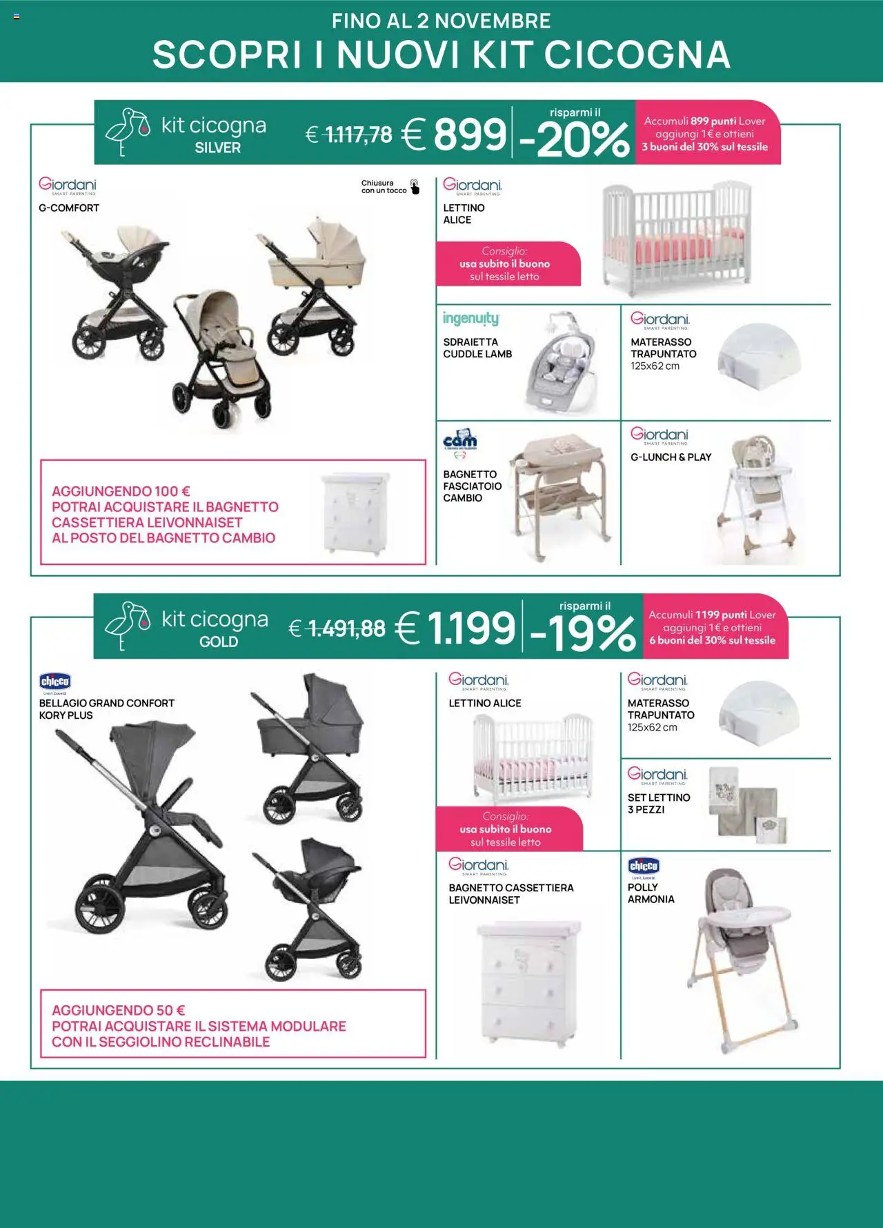 Volantino Prenatal del 09.10.2025 | Pagina: 26 | Prodotti: Seggiolino, Bagnetto, Cassettiera, Fasciatoio