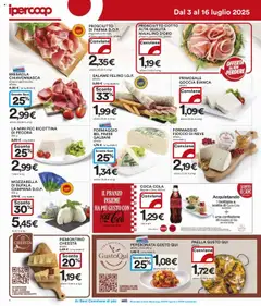 Volantino Ipercoop del 03.07.2025 | Pagina: 6 | Prodotti: Formaggio, Bottiglia, Paella, Coca Cola