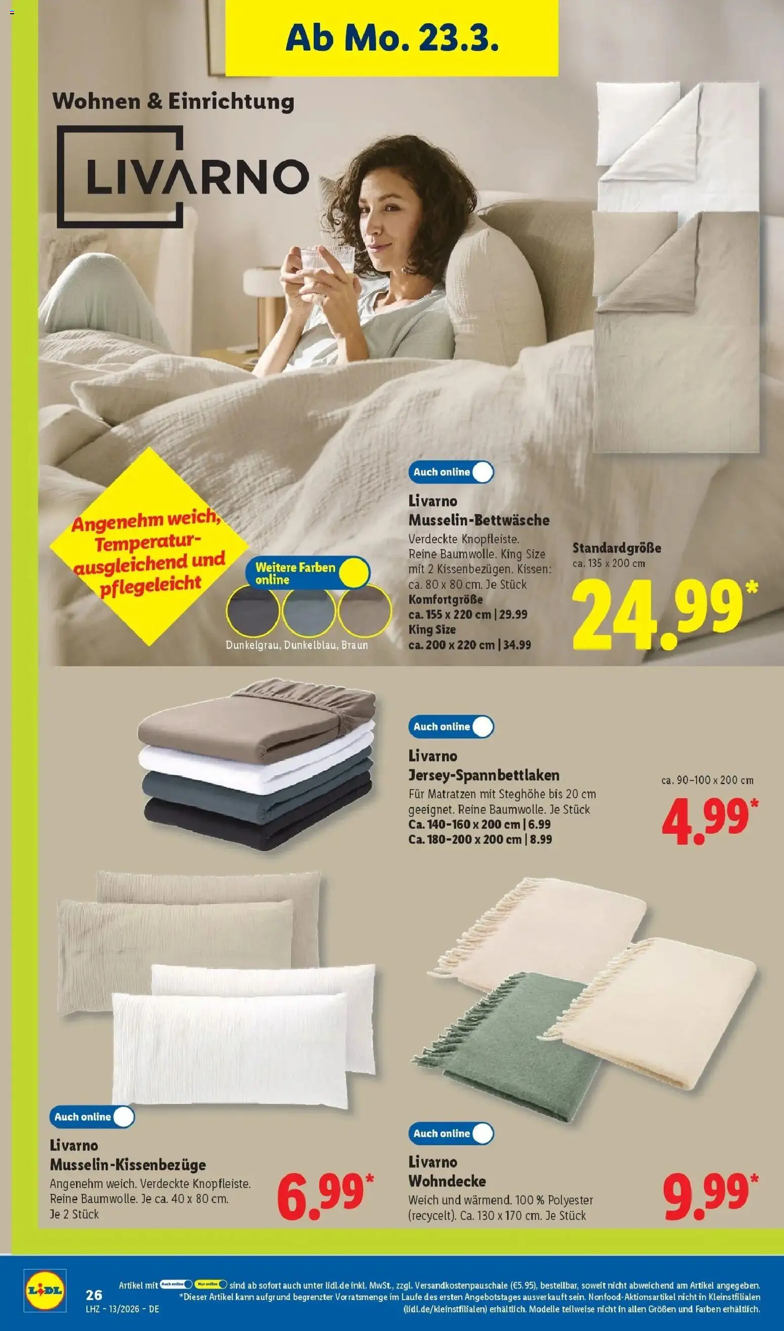 Lidl Prospekt Plettenberg – gültig ab 23.03.2026 | Seite: 46 | Produkte: Kissen