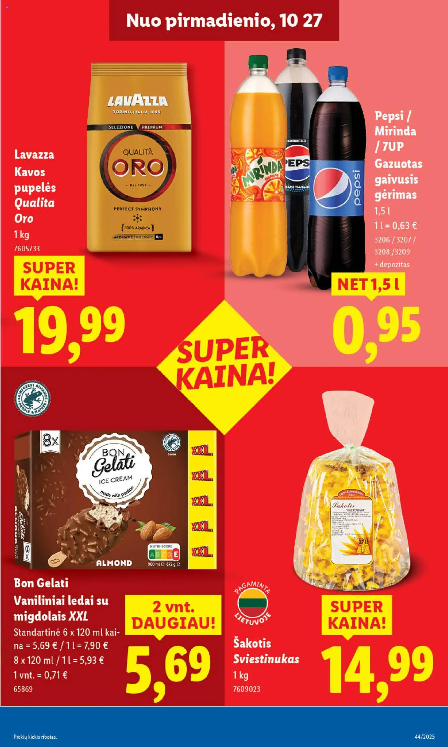 LIDL akcijos nuo 27.10.2025 | Puslapis: 29 | Prekių: Ledai, Pupelės