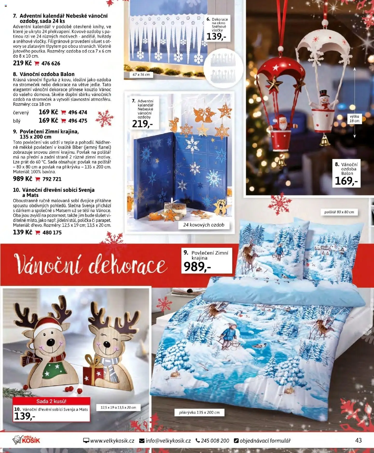 Velký Košík katalog listopad 2025 od 01.11.2025 | Strana: 43 | Produkty: Povlak na polštář, Přikrývka, Balón, Dekorace