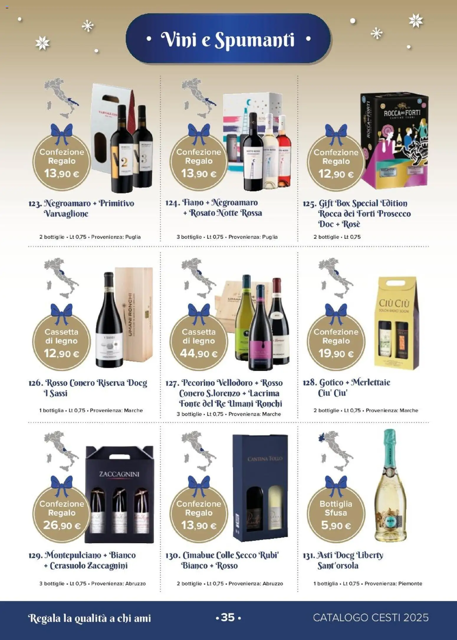 Volantino Oasi del 26.11.2025 | Pagina: 35 | Prodotti: Prosecco, Bottiglia, Pecorino