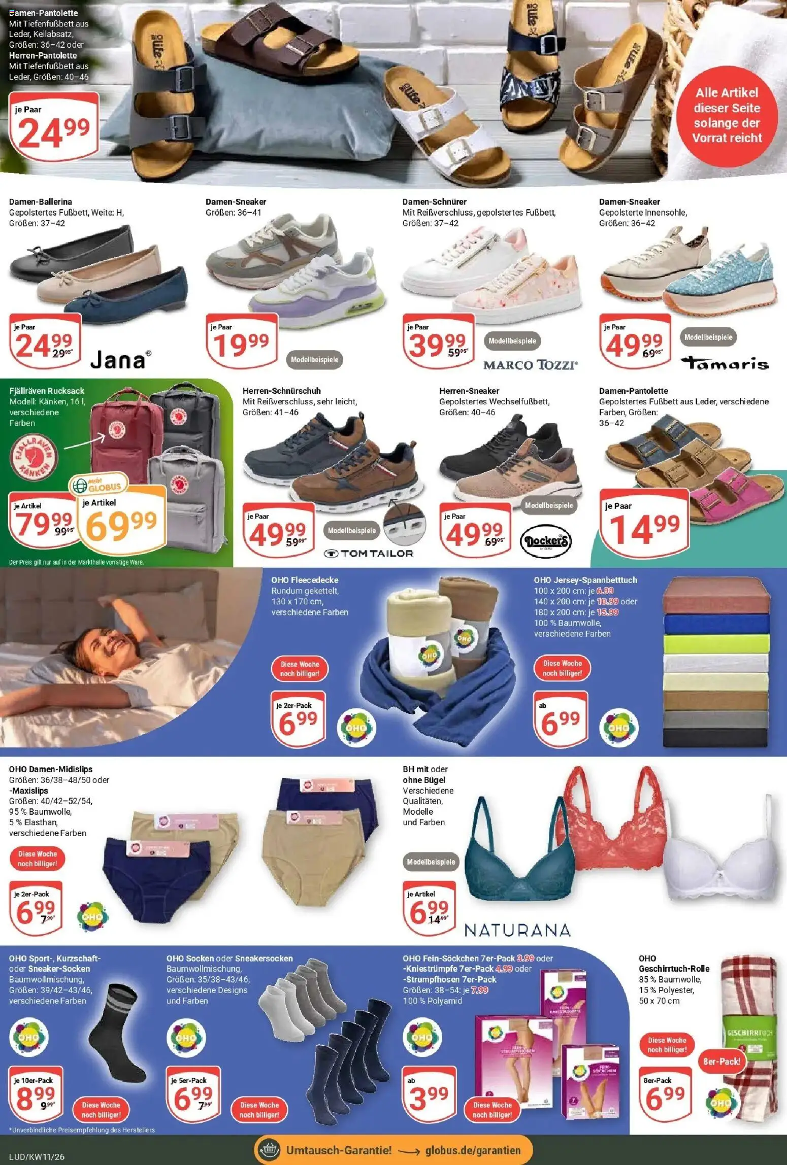 Globus prospekt Ludwigshafen-Oggersheim	 – gültig ab 09.03.2026 | Seite: 23 | Produkte: Kniestrümpfe, BH, Socken, Rucksack