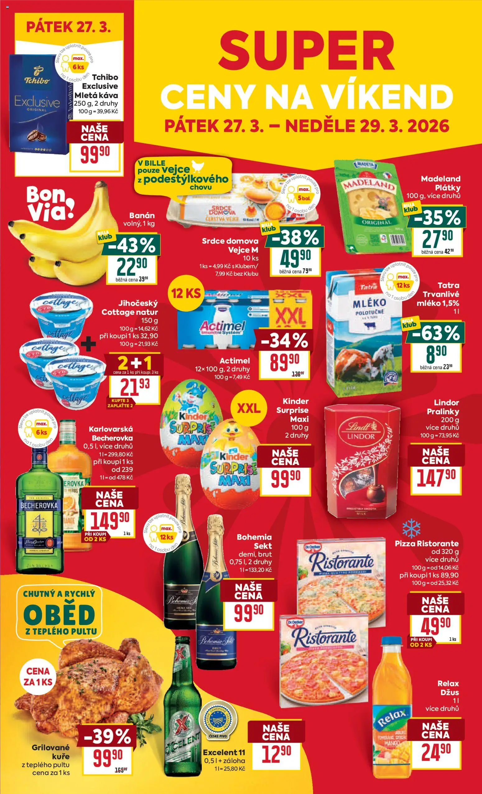 Toto nesmíte zmeškat - aktuální slevy v letáku Billa 25.03.2026! | Ceská republika