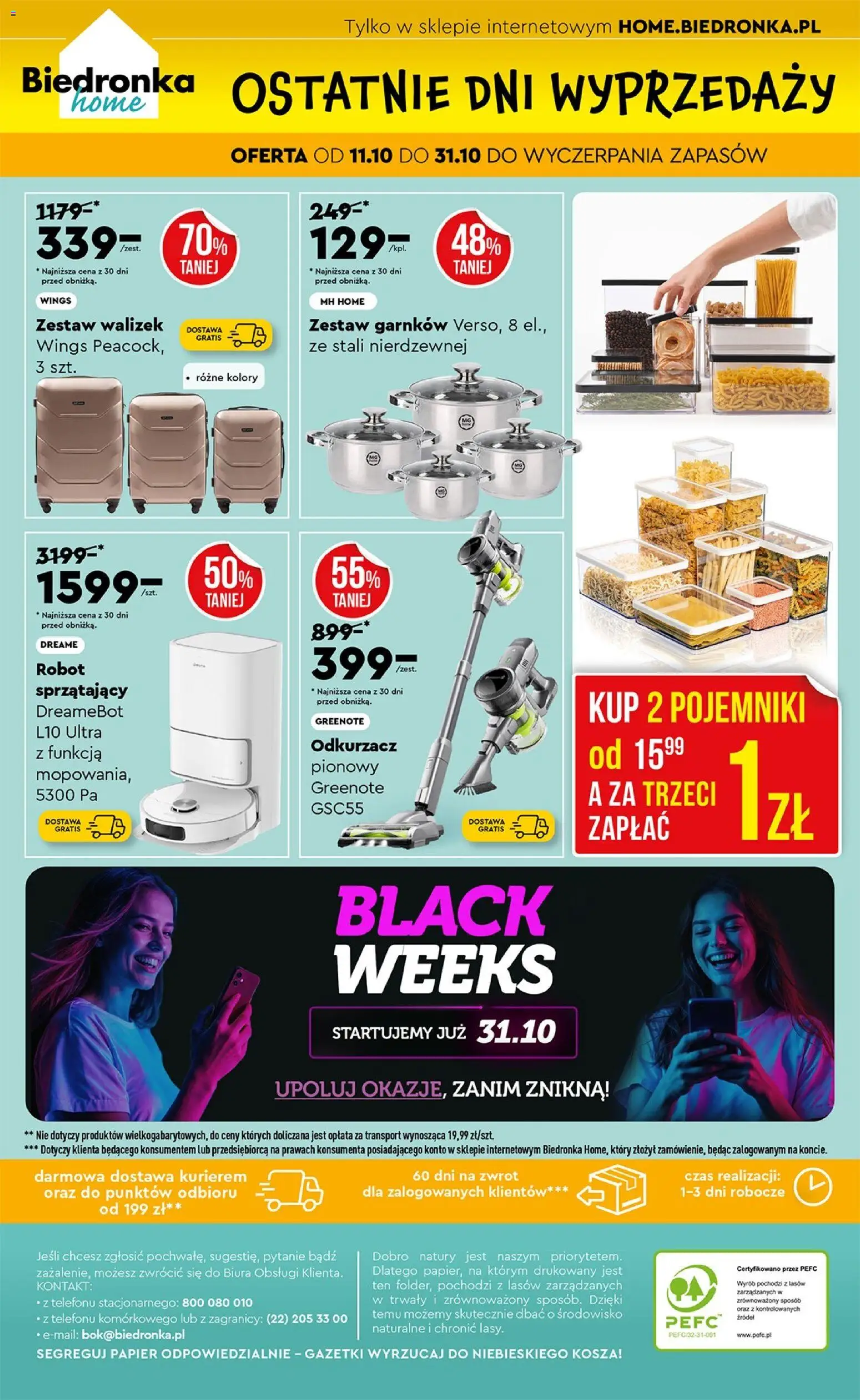 Biedronka Black Friday od 25.10.2025 | Strona: 44 | Produkty: Odkurzacz, Robot, Cleaner, Odkurzacz pionowy