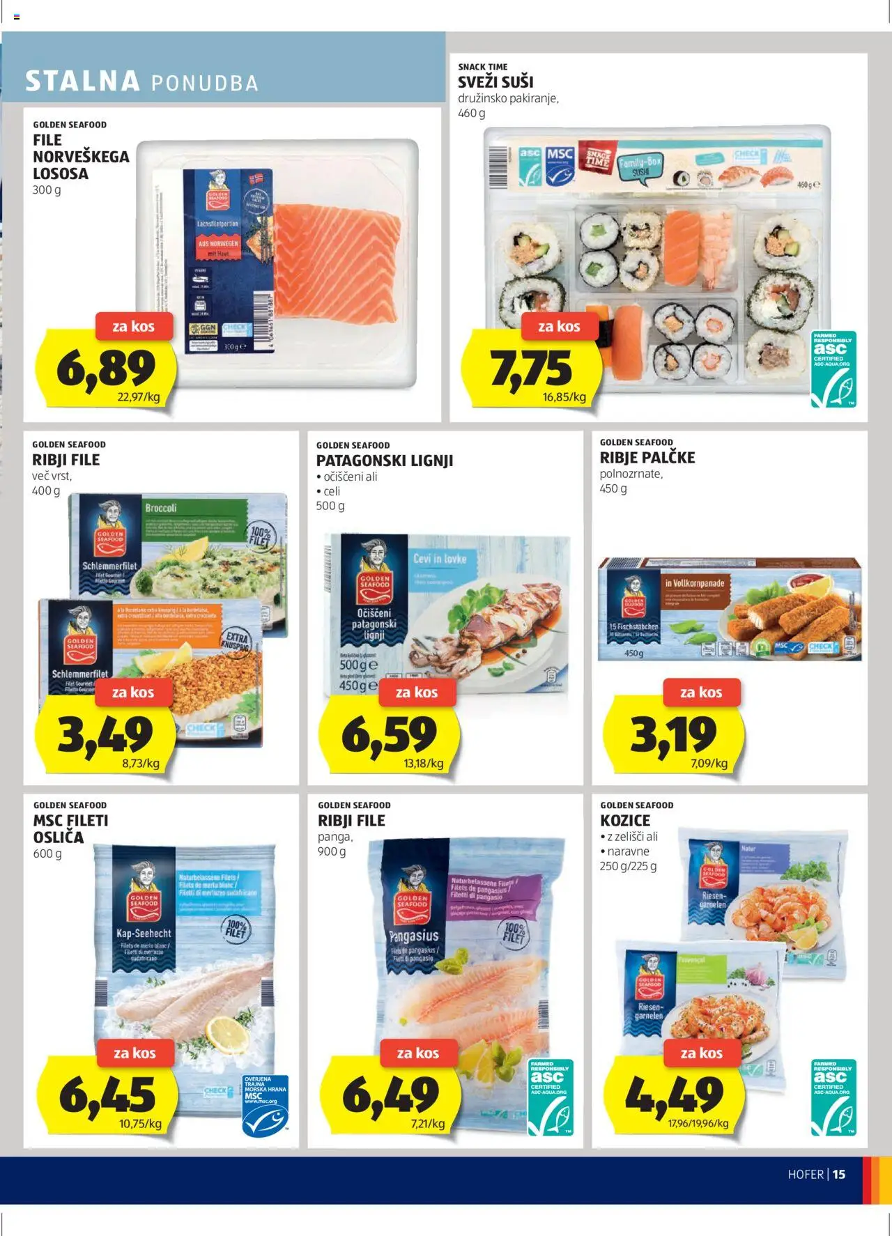 Hofer SI katalog | vrijedi od 07.08.2025 | Stranica: 15 | Proizvodi: Sushi, Kozice