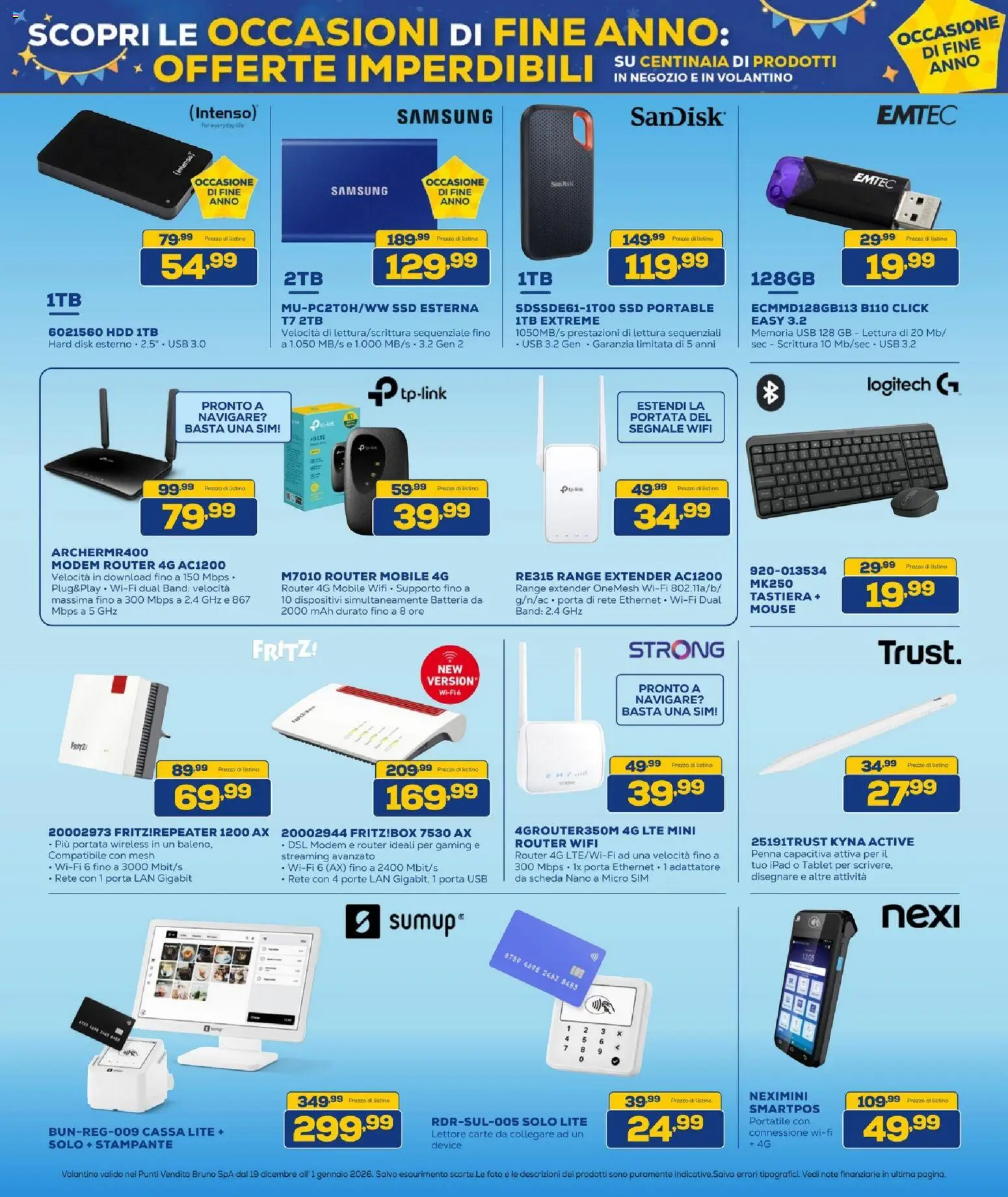 Volantino BRUNO del 19.12.2025 | Pagina: 9 | Prodotti: Mobile, Stampante, Ipad, Samsung