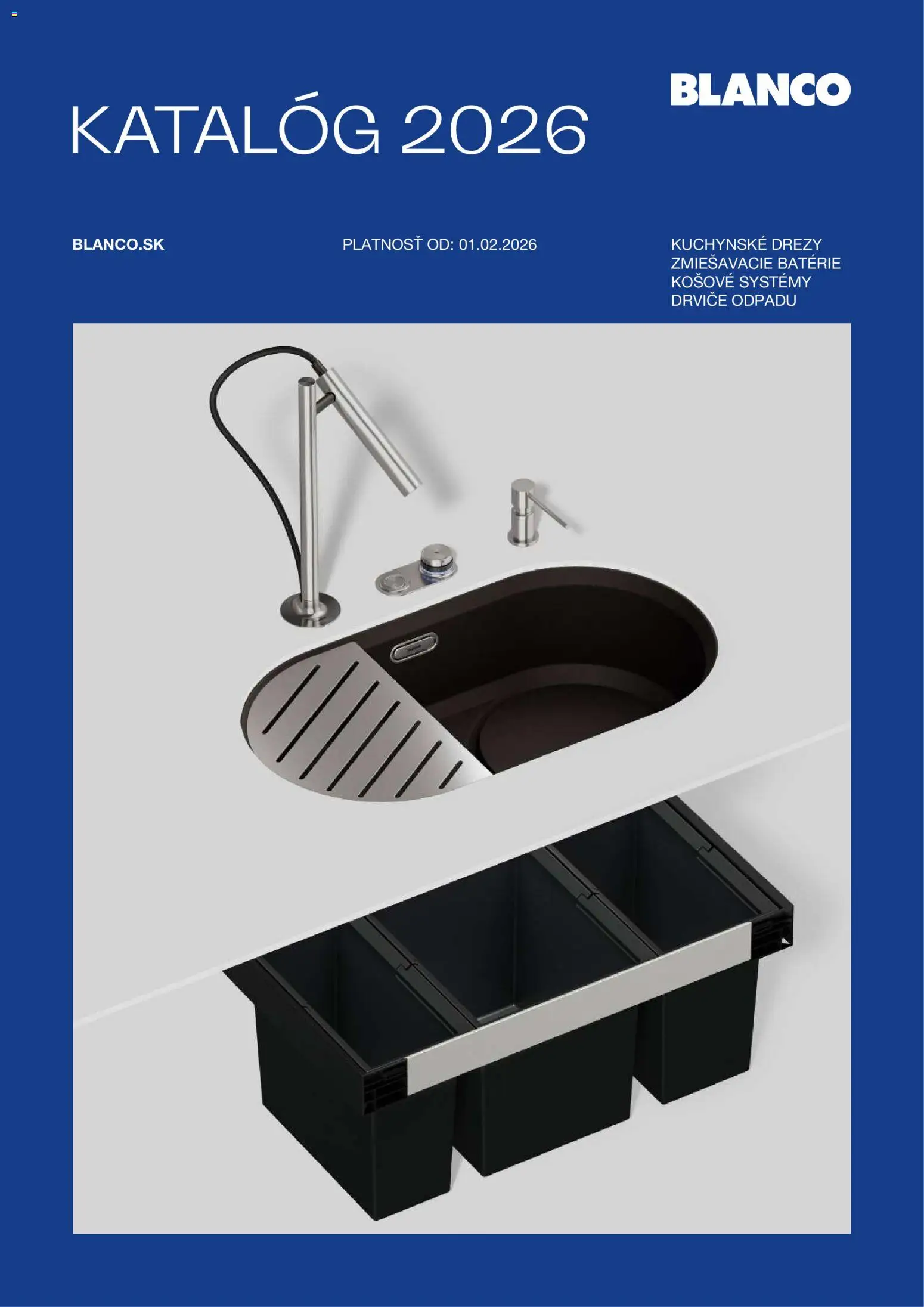 Nové Blanco akcie – leták je platný od 01.02.2026 | Strana: 1 | Produkty: Drezy, Kuchynské drezy