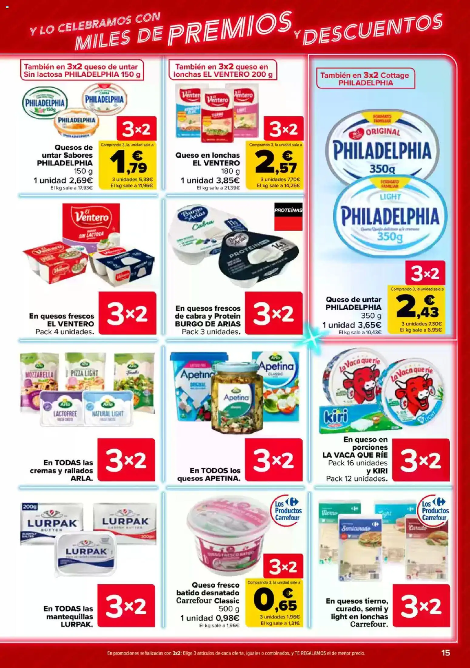 Carrefour folleto │ válido desde el 23.04.2026 | Página: 15 | Productos: Queso, Pizza, Queso fresco, Té
