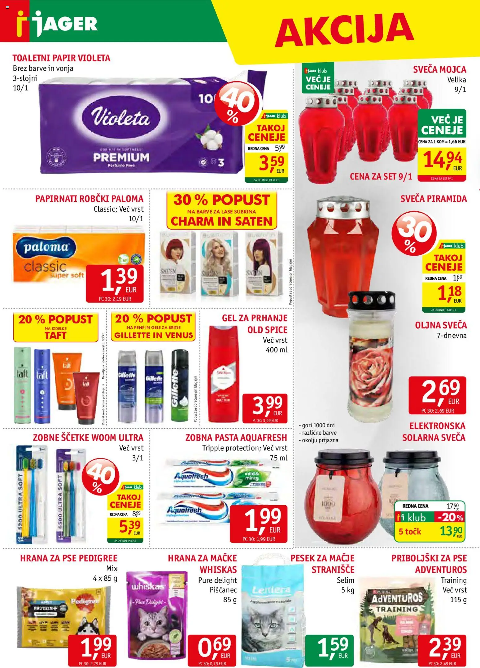 Novi Jager katalog ponudbe – veljaven od 29.10.2025 | Stran: 14 | Izdelki: Hrana za mačke, Stranisce, Priboljški, Zobna pasta