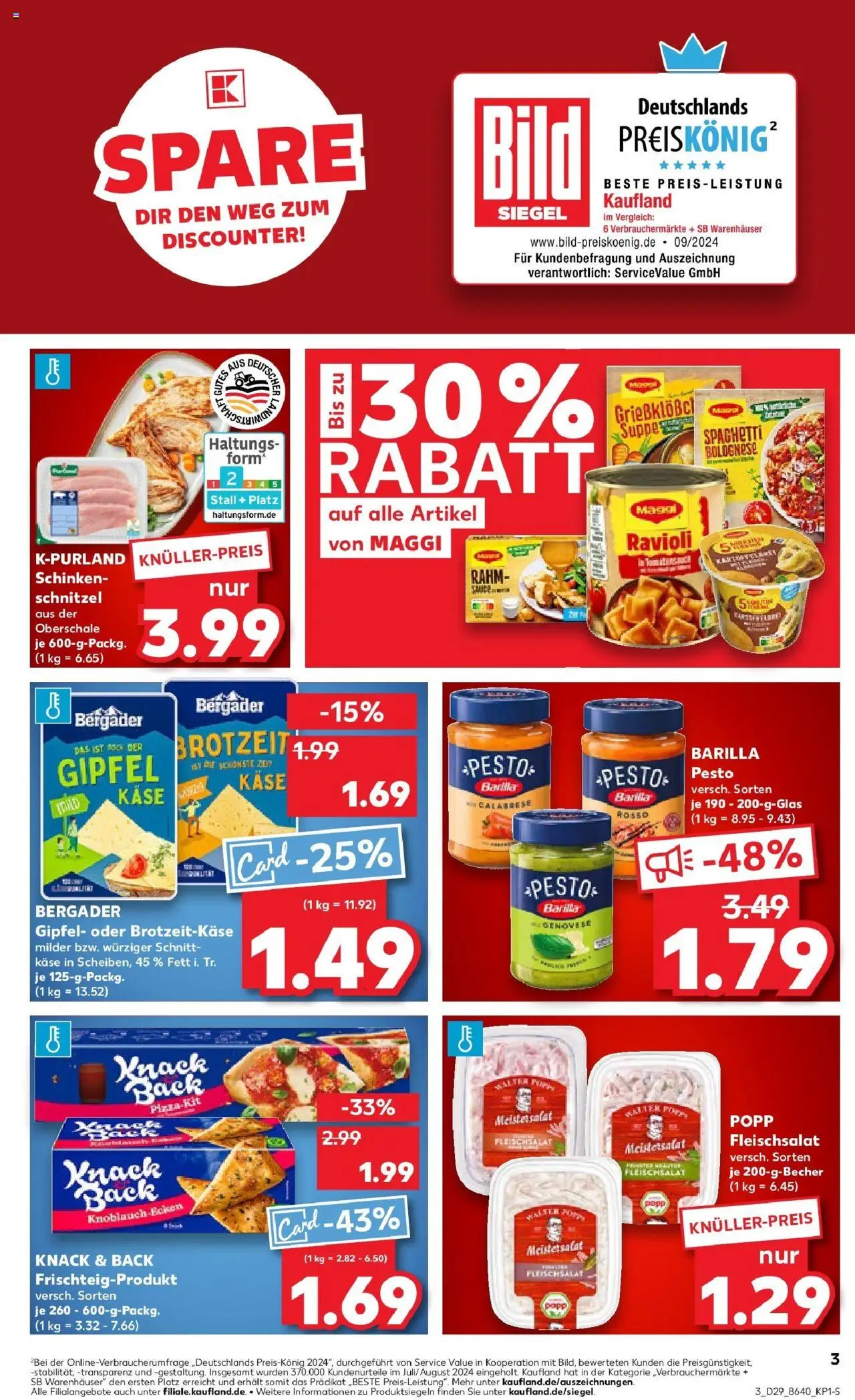 Kaufland prospekt Bergkamen	 - gültig ab dem 21.07.2025 | Seite: 16 | Produkte: Maggi, Käse, Barilla pesto, Schinken