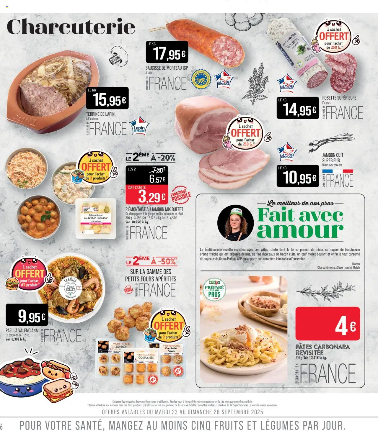  | Page: 6 | Produits: Porc, Crème fraiche, Pâtes, Carotte