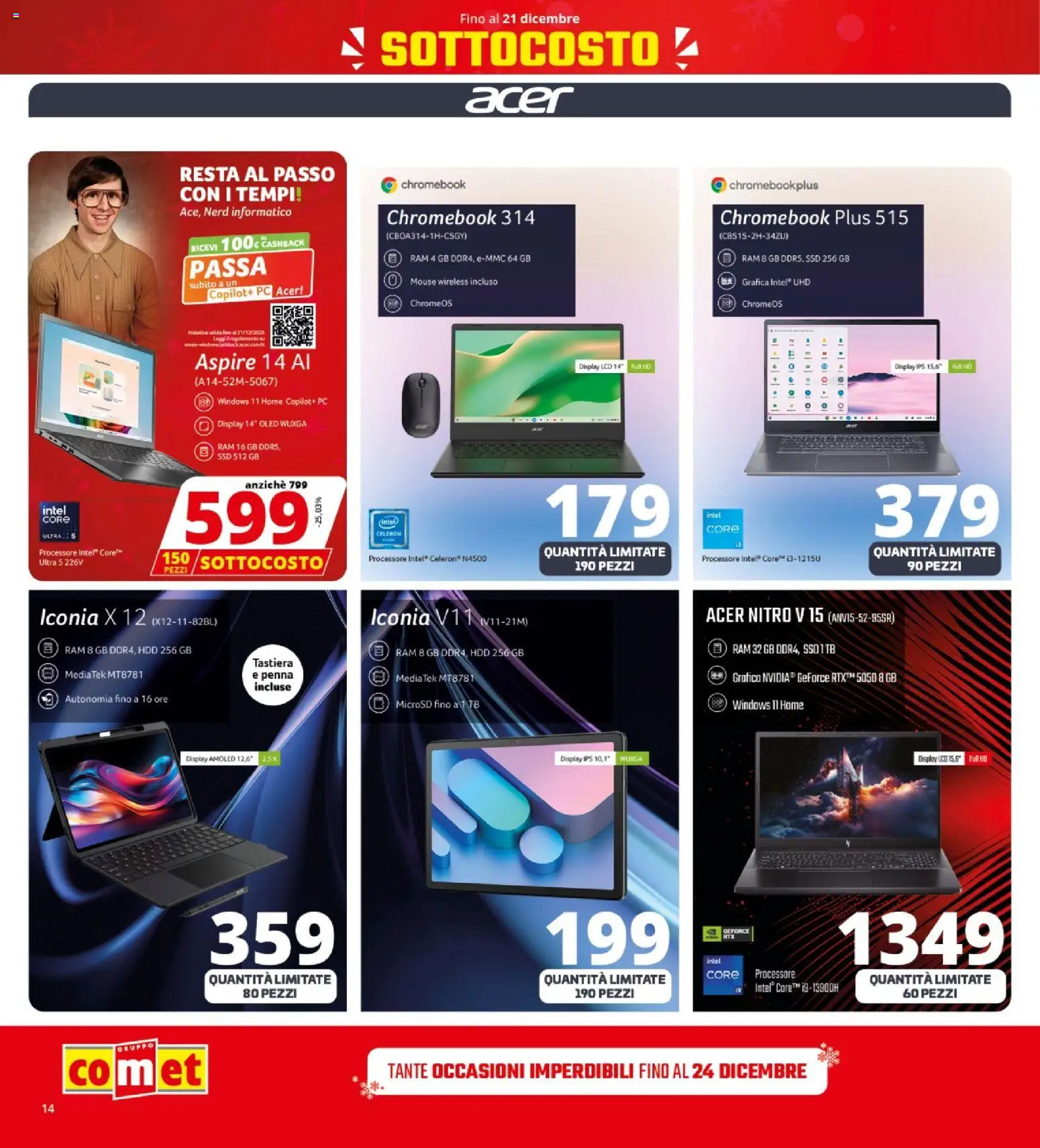 Volantino Comet del 12.12.2025 | Pagina: 14 | Prodotti: PC, Mouse, Tastiera