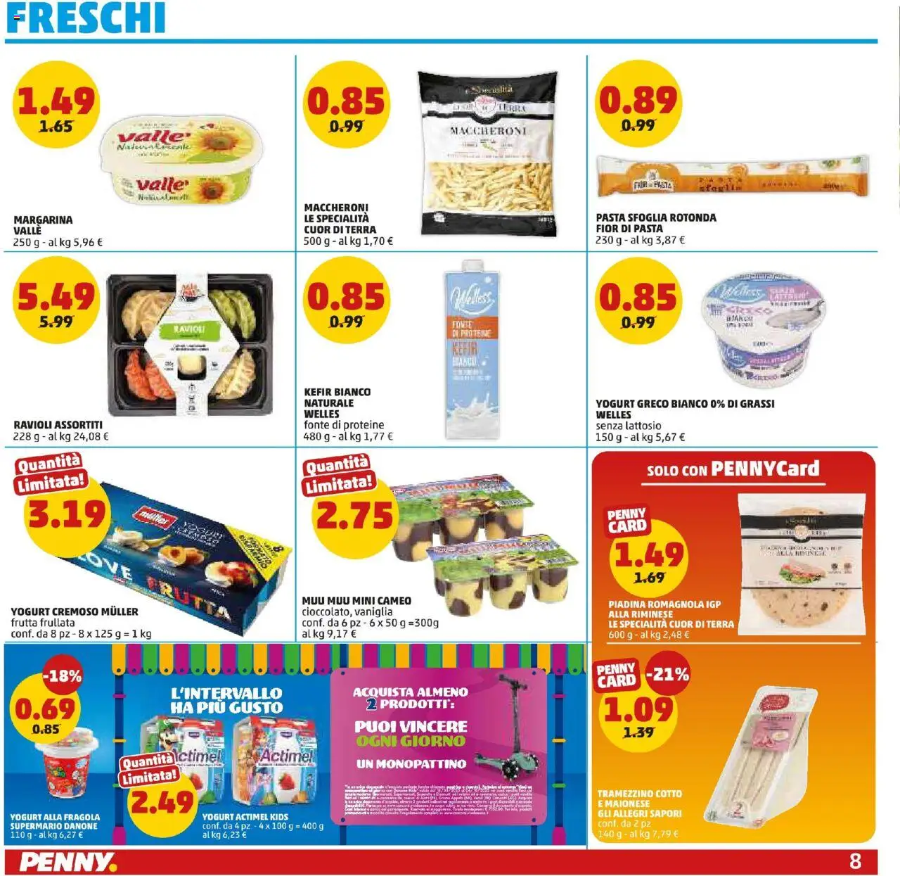 Volantino PENNY del 10.09.2025 | Pagina: 8 | Prodotti: Yogurt greco, Pasta sfoglia, Frutta, Margarina