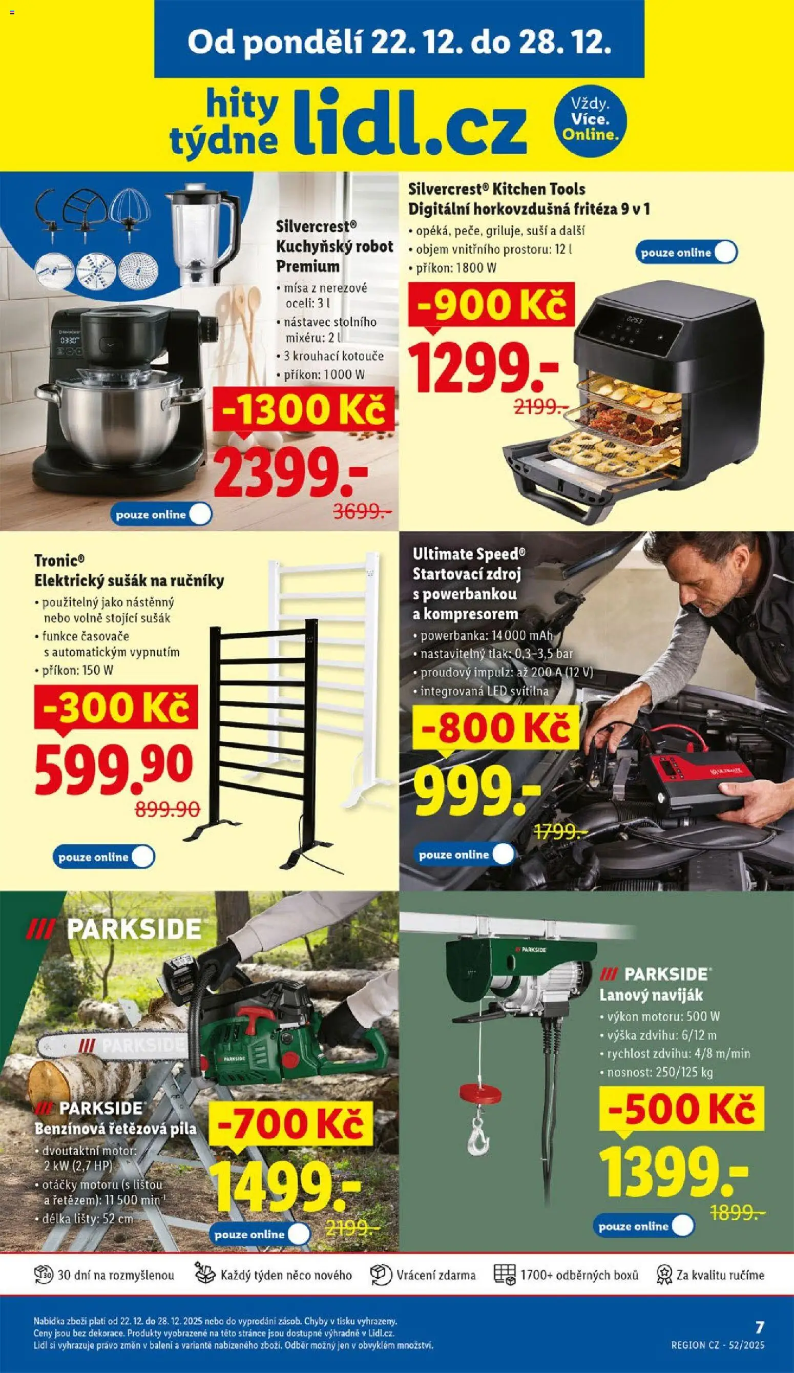 Lidl leták od 27.12.2025 | Strana: 7 | Produkty: Parkside, Robot, Fritéza, Startovací zdroj