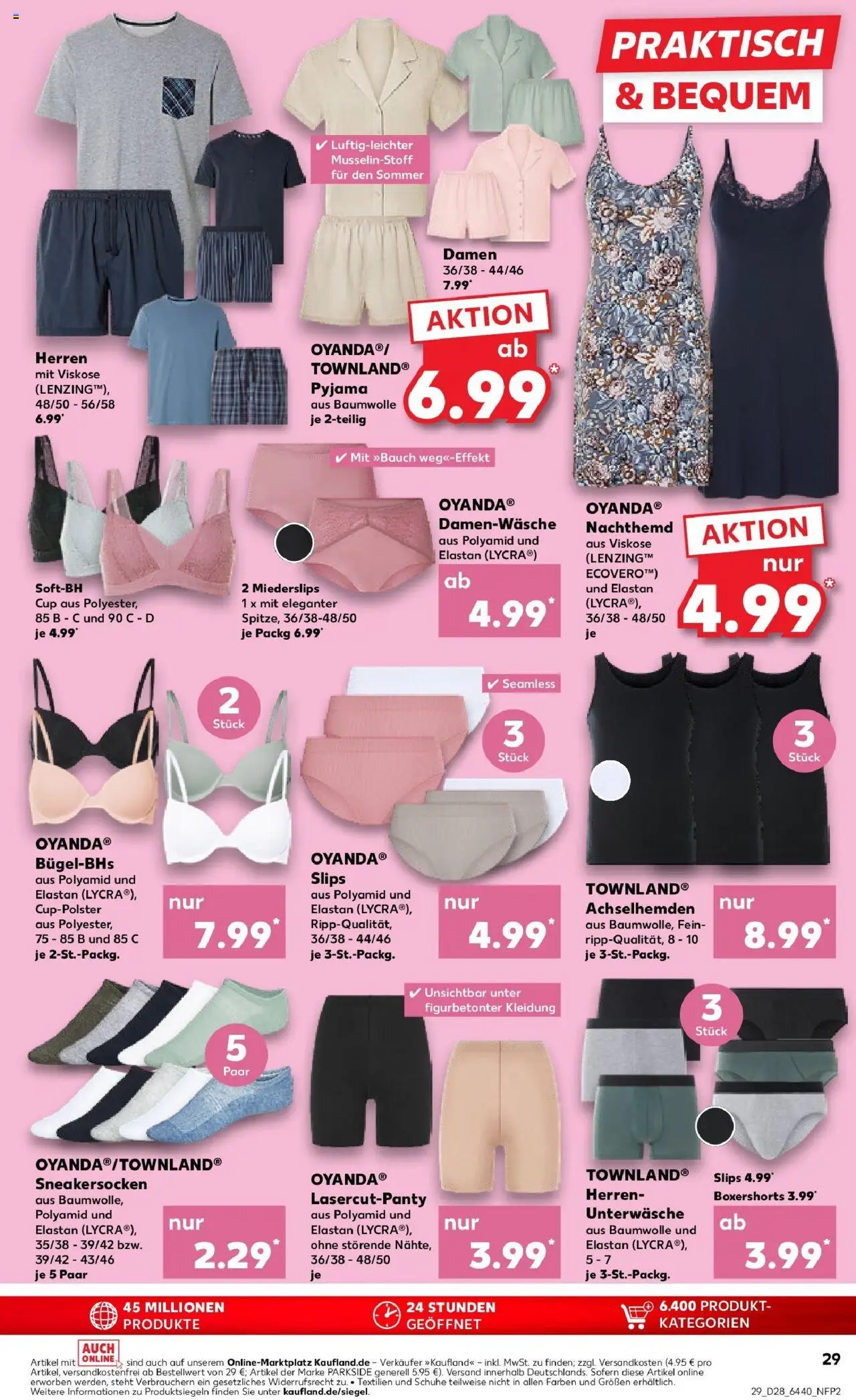 Kaufland prospekt Worms	 - gültig ab dem 09.07.2025 | Seite: 29 | Produkte: Unterwäsche, Pyjama