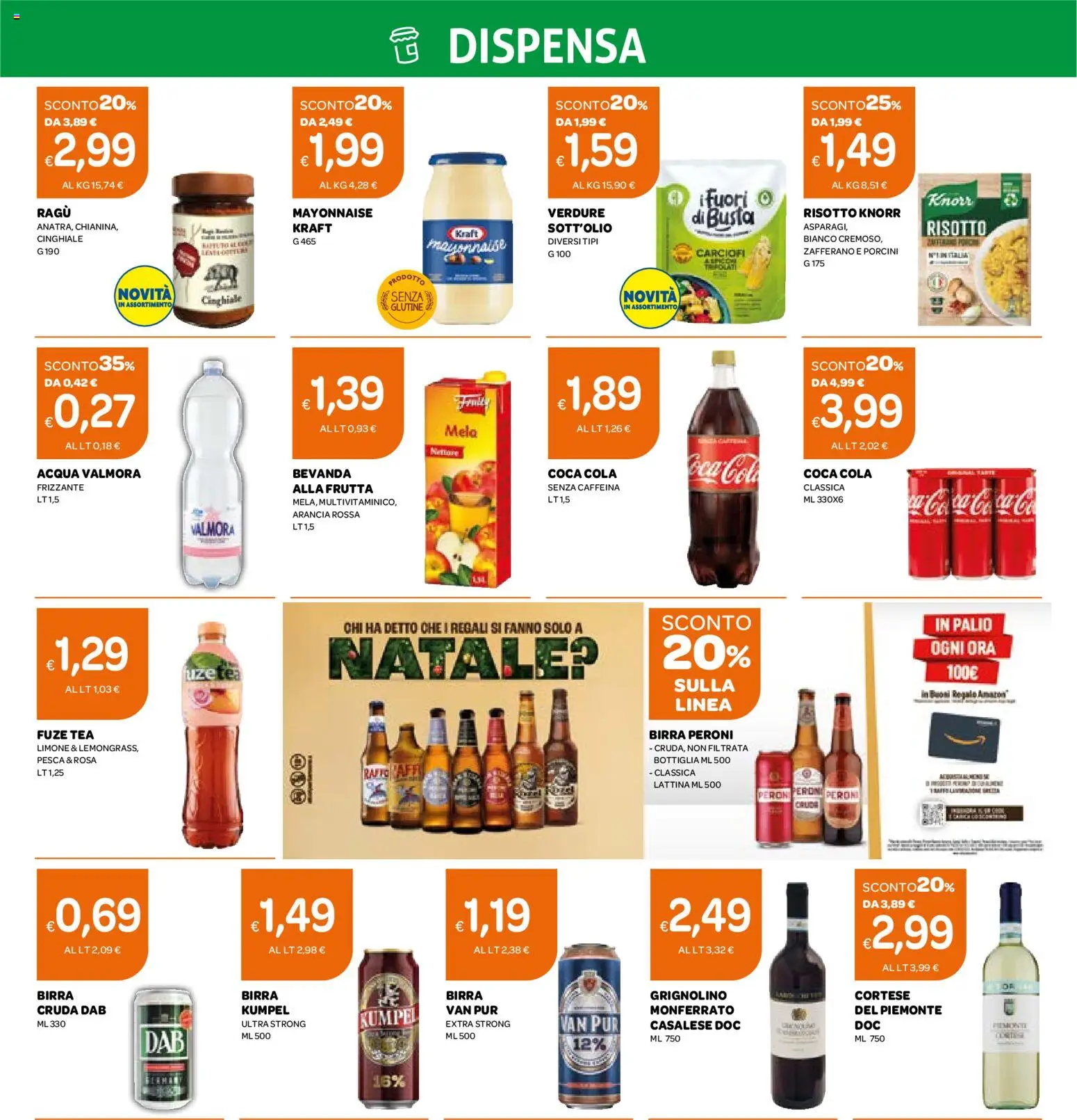Volantino Ekom del 18.11.2025 | Pagina: 3 | Prodotti: Verdure, Frutta, Carciofi, Coca Cola