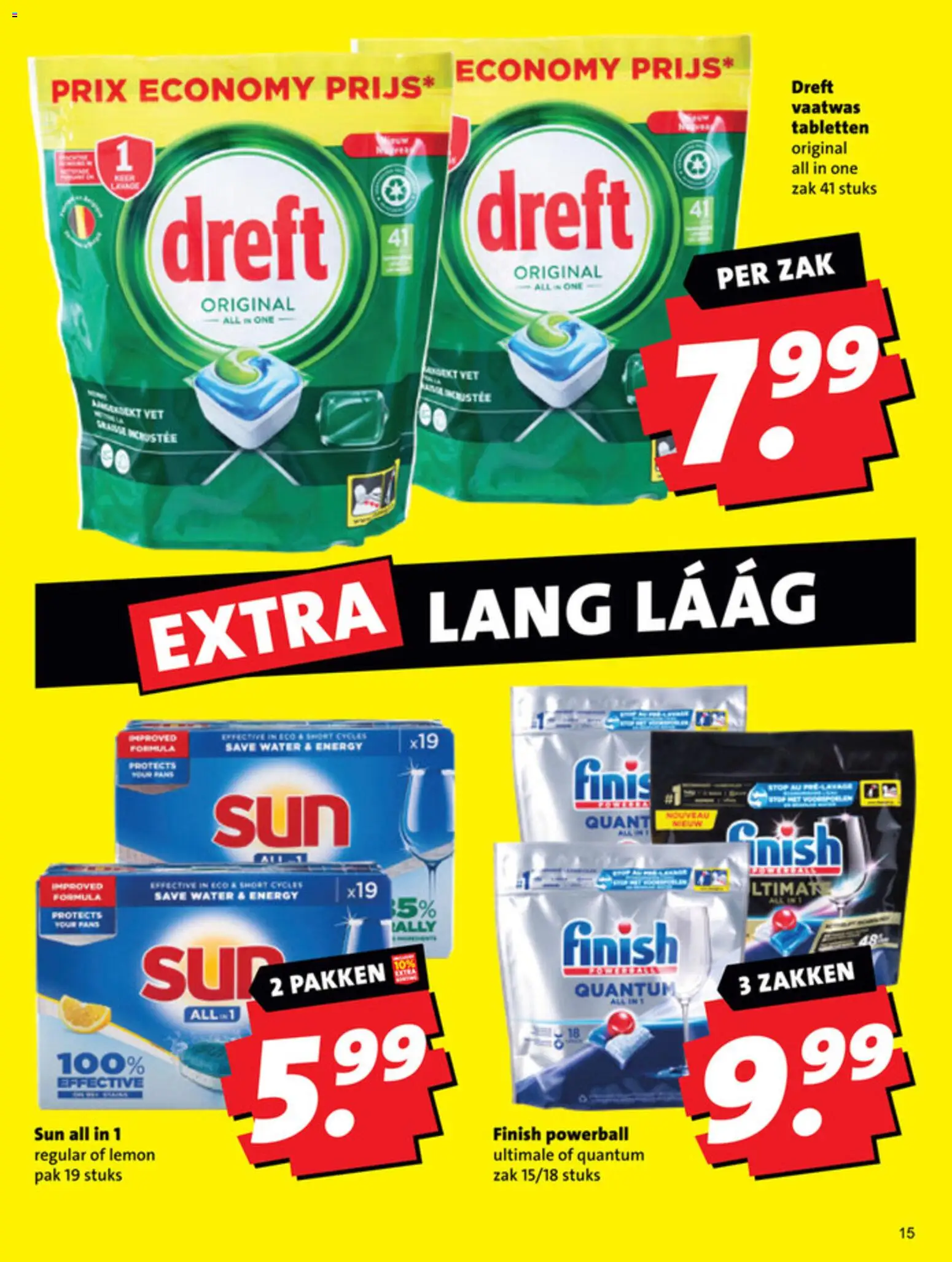 {H1} | Pagina: 15 | Producten: Vaatwas tabletten, Zak, Festék