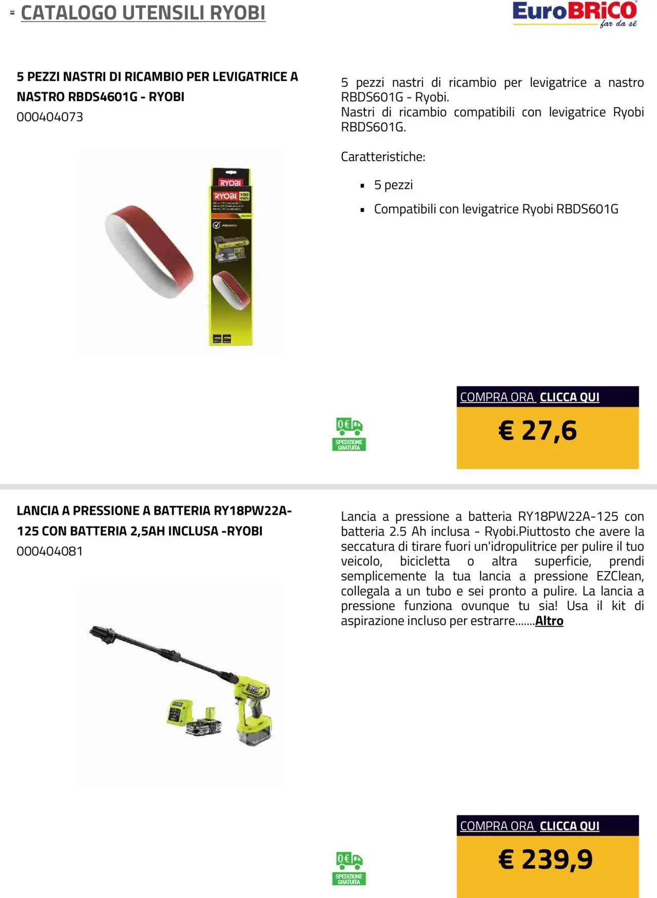 Volantino Eurobrico del 23.07.2025 | Pagina: 34 | Prodotti: Bicicletta, Tubo, Batteria
